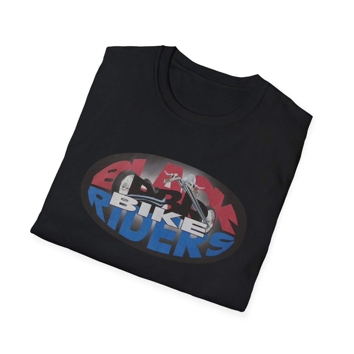 Black Bike Rider Unisex Softstyle T-Shirt