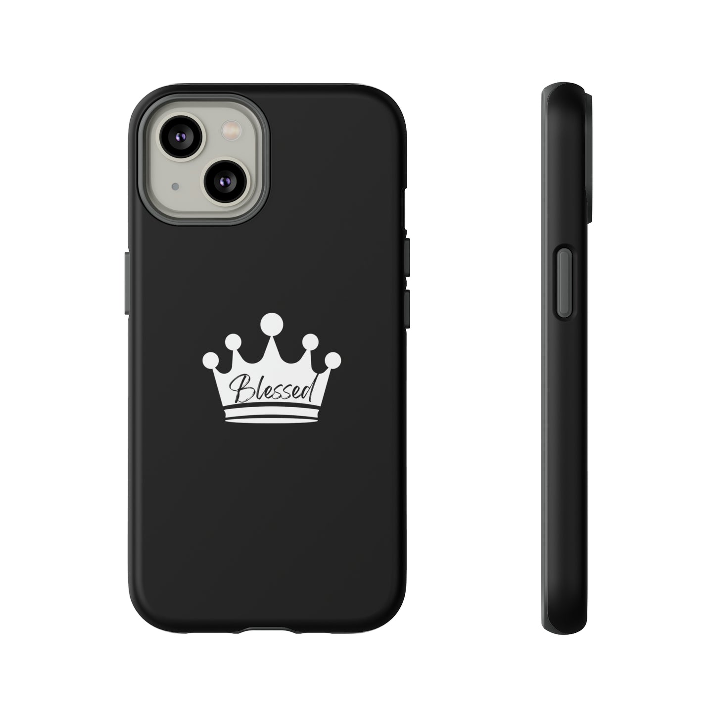 Blessed w/Crown Tough, Samsung, iPhone 15, 14, 13 pro max case, iPhone Tough Phone Case, Popular Phone Cover, Everyday Phone Cases, Tough Case