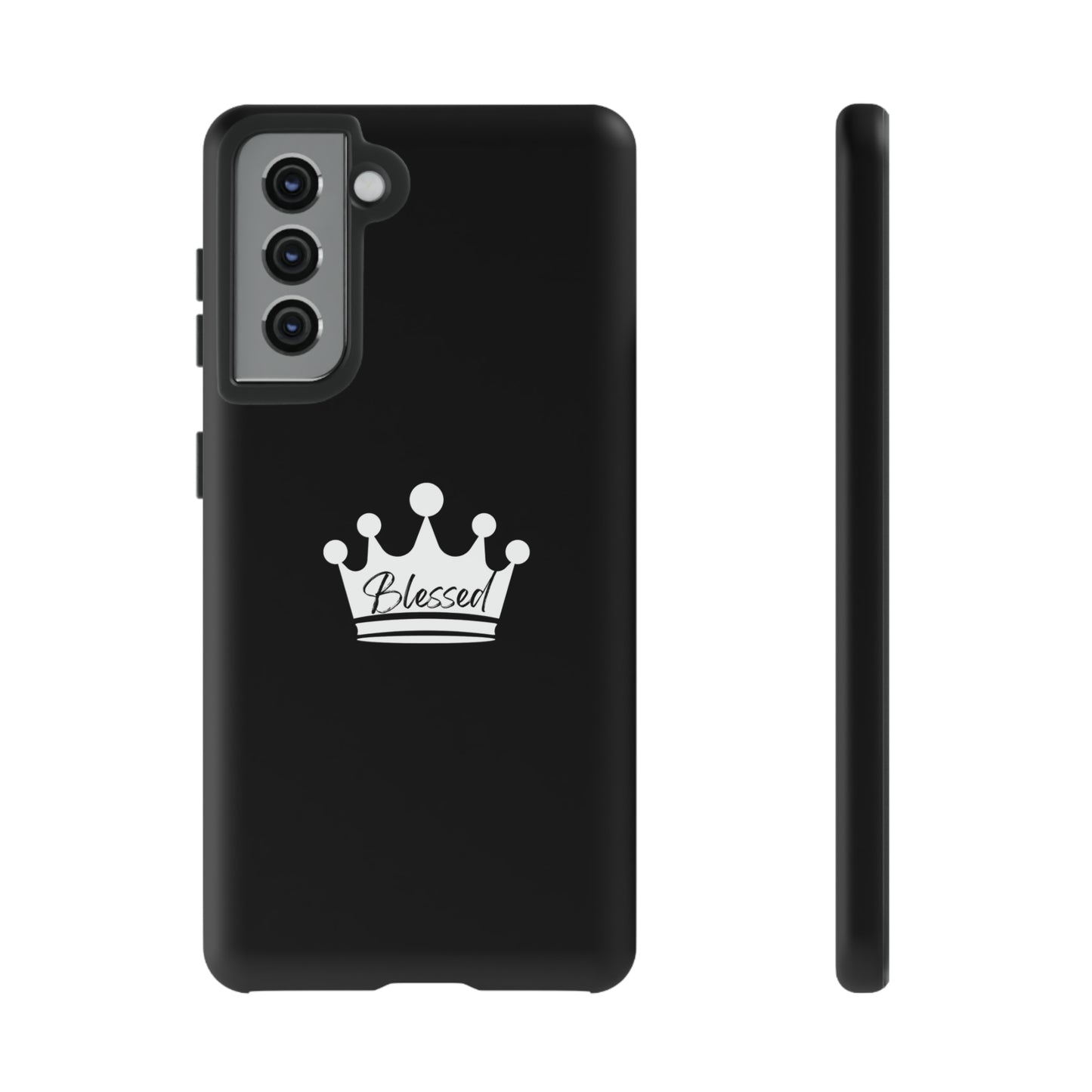 Blessed w/Crown Tough, Samsung, iPhone 15, 14, 13 pro max case, iPhone Tough Phone Case, Popular Phone Cover, Everyday Phone Cases, Tough Case