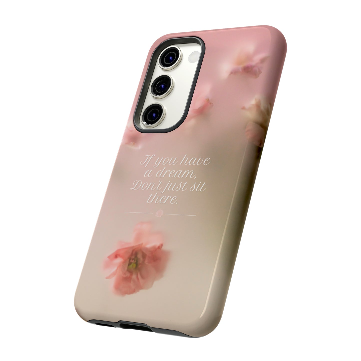 Pink Misty Flowers, Phone Case, Samsung Galaxy, iPhone 15, 14, 13 pro max case, iPhone Tough Phone Case, Popular Phone Cover, Everyday Phone Cases, Tough Case