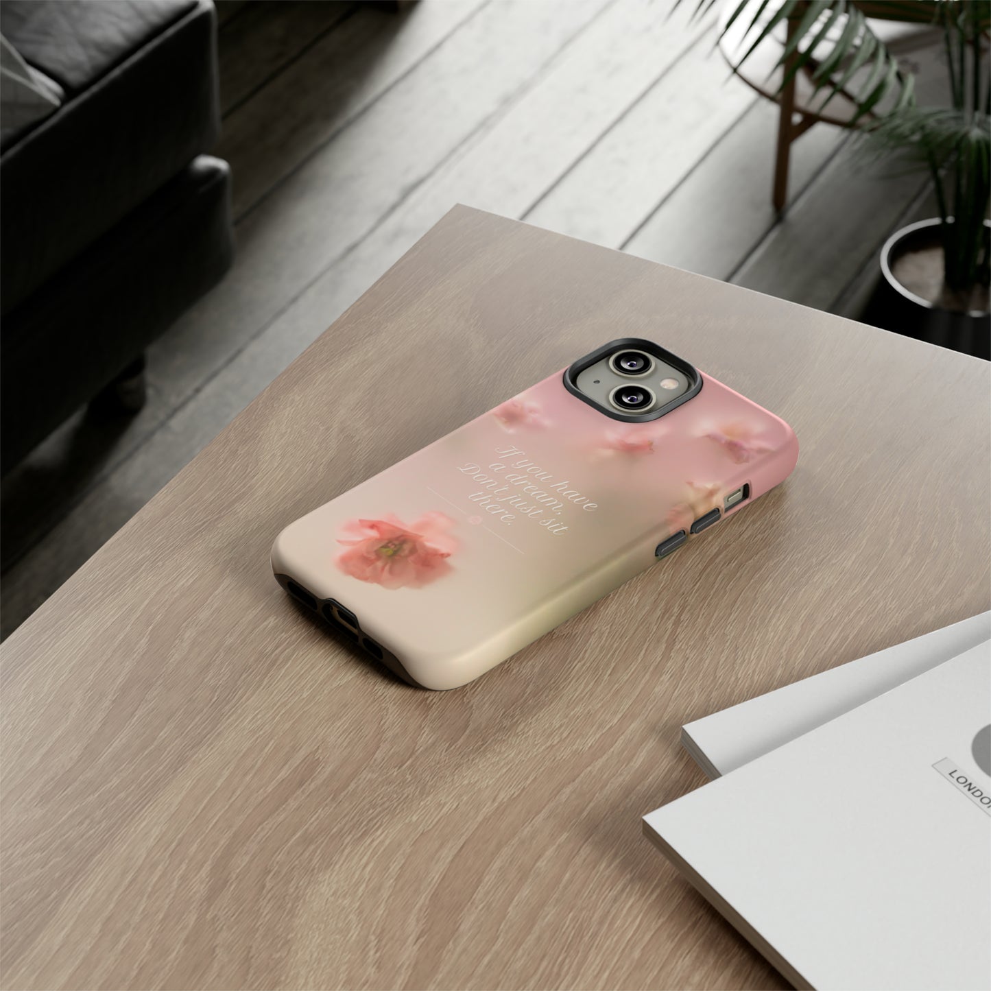 Pink Misty Flowers, Phone Case, Samsung Galaxy, iPhone 15, 14, 13 pro max case, iPhone Tough Phone Case, Popular Phone Cover, Everyday Phone Cases, Tough Case