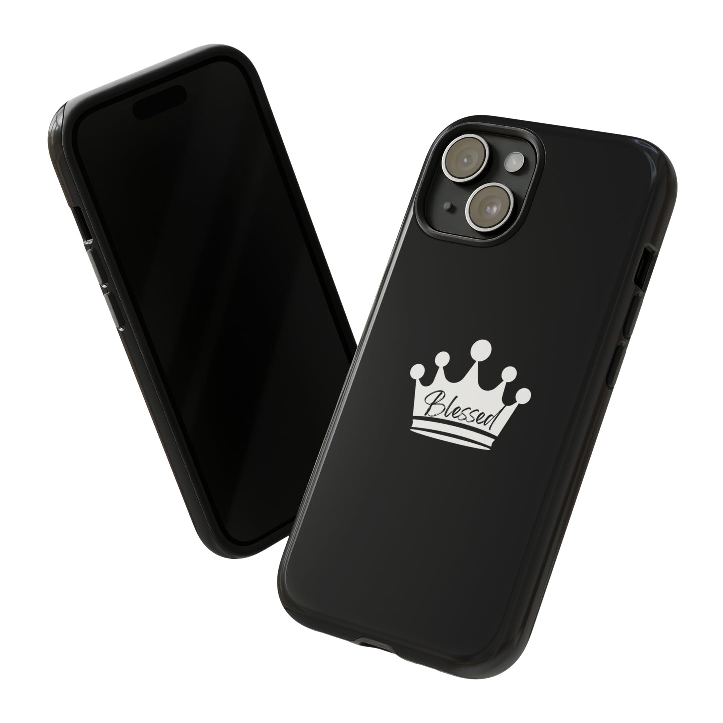 Blessed w/Crown Tough, Samsung, iPhone 15, 14, 13 pro max case, iPhone Tough Phone Case, Popular Phone Cover, Everyday Phone Cases, Tough Case