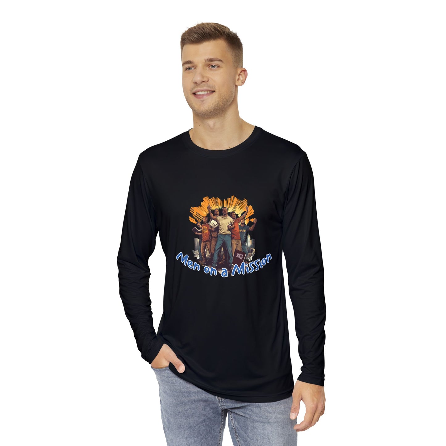 Men's Long Sleeve Shirt - Mission Statement Graphic Tee