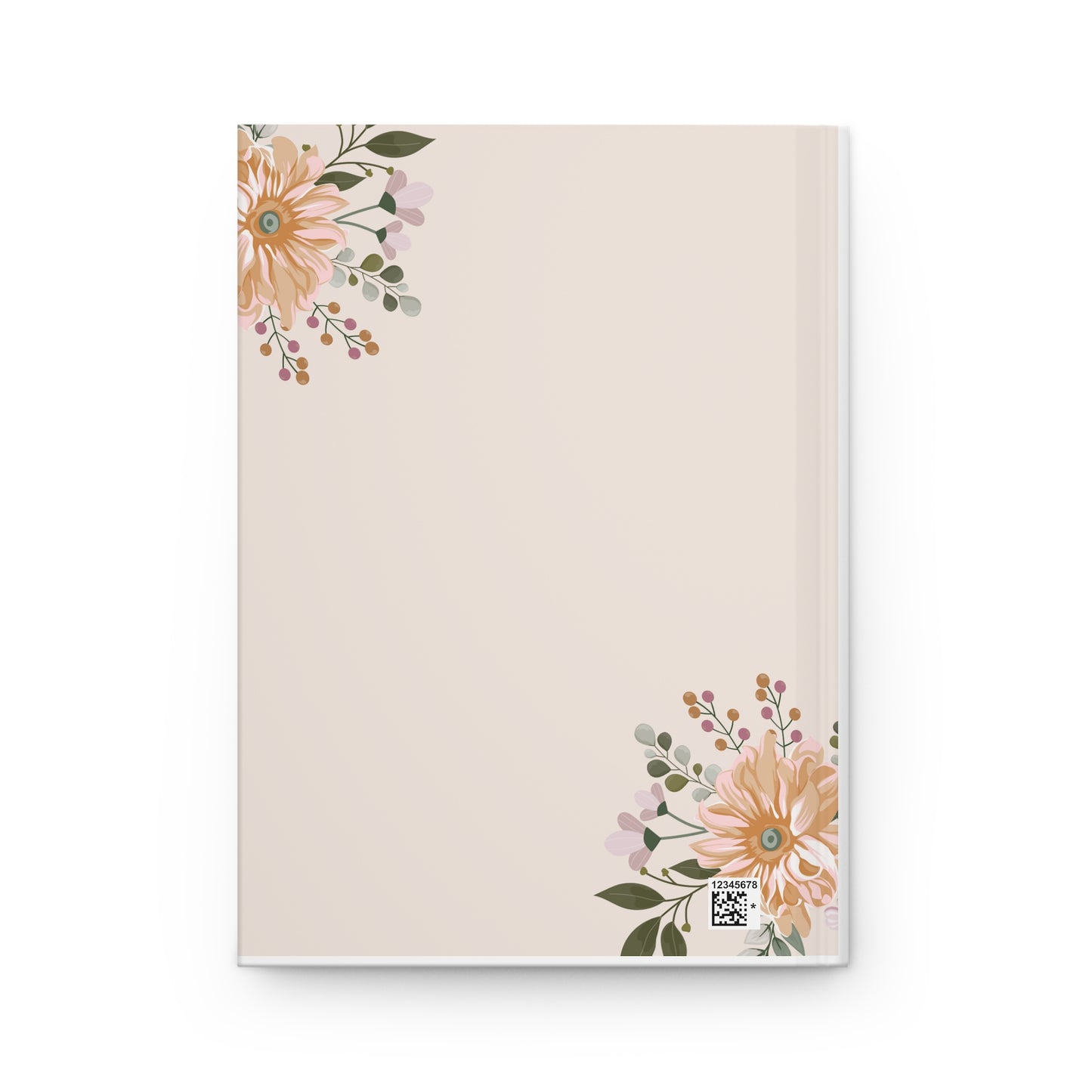 Pink and Green Floral Hardcover Journal Matte
