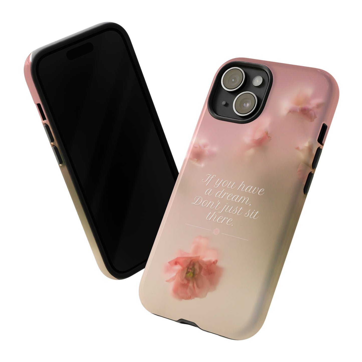 Pink Misty Flowers, Phone Case, Samsung Galaxy, iPhone 15, 14, 13 pro max case, iPhone Tough Phone Case, Popular Phone Cover, Everyday Phone Cases, Tough Case