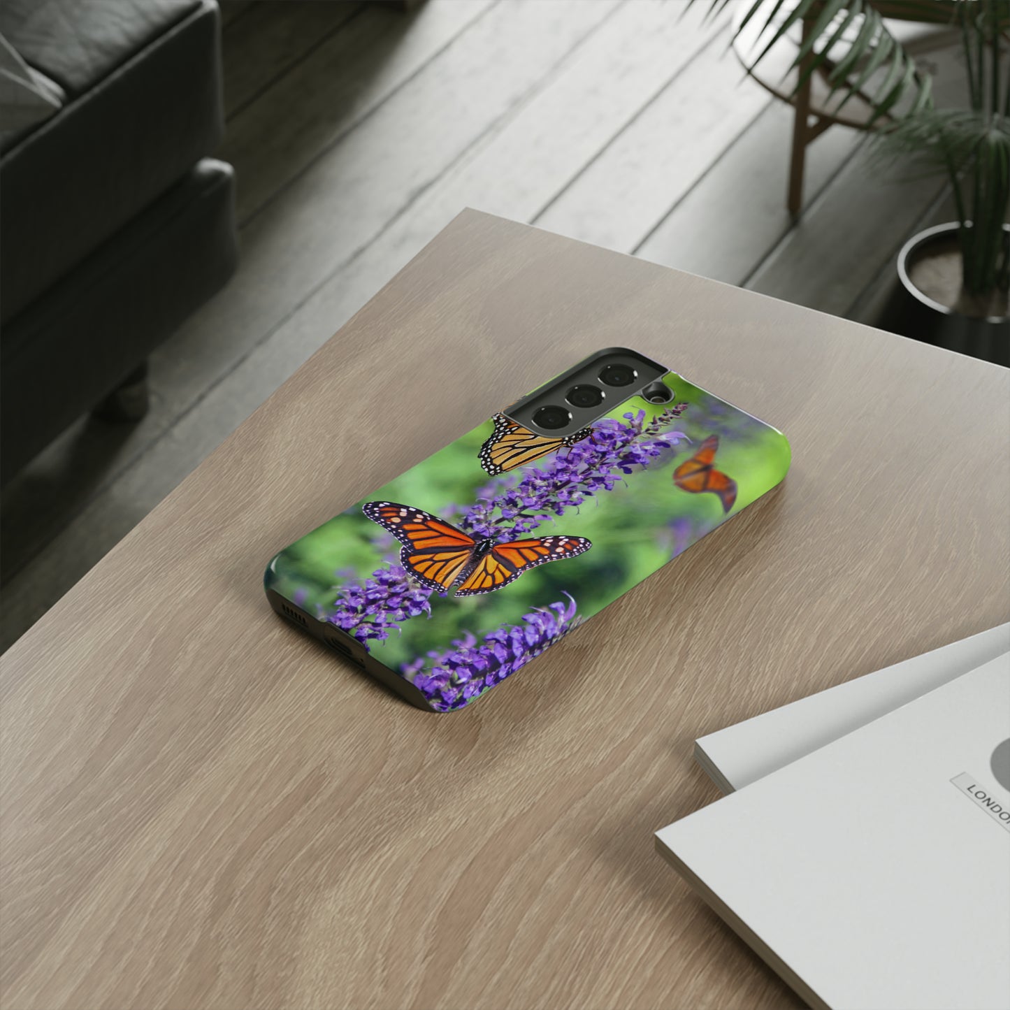 Beautiful Butterfly w/Green Background Phone Case, Samsung Galaxy, iPhone 15, 14, 13 pro max case, iPhone Tough Phone Case, Popular Phone Cover, Everyday Phone Cases, Tough Case