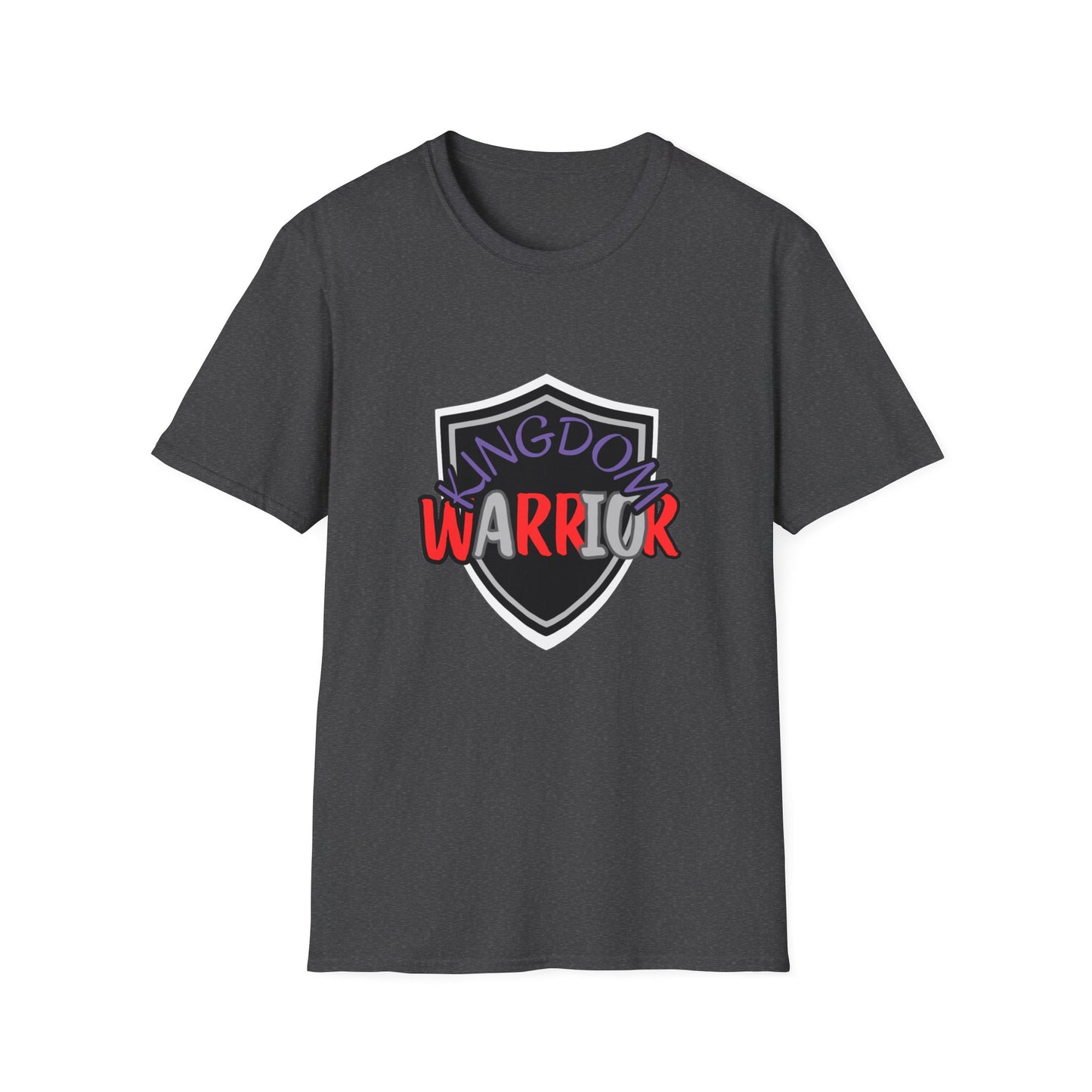 Kingdom Warrior Black Unisex Softstyle T-Shirt, Bible, Church, Inspirational, Commitment,