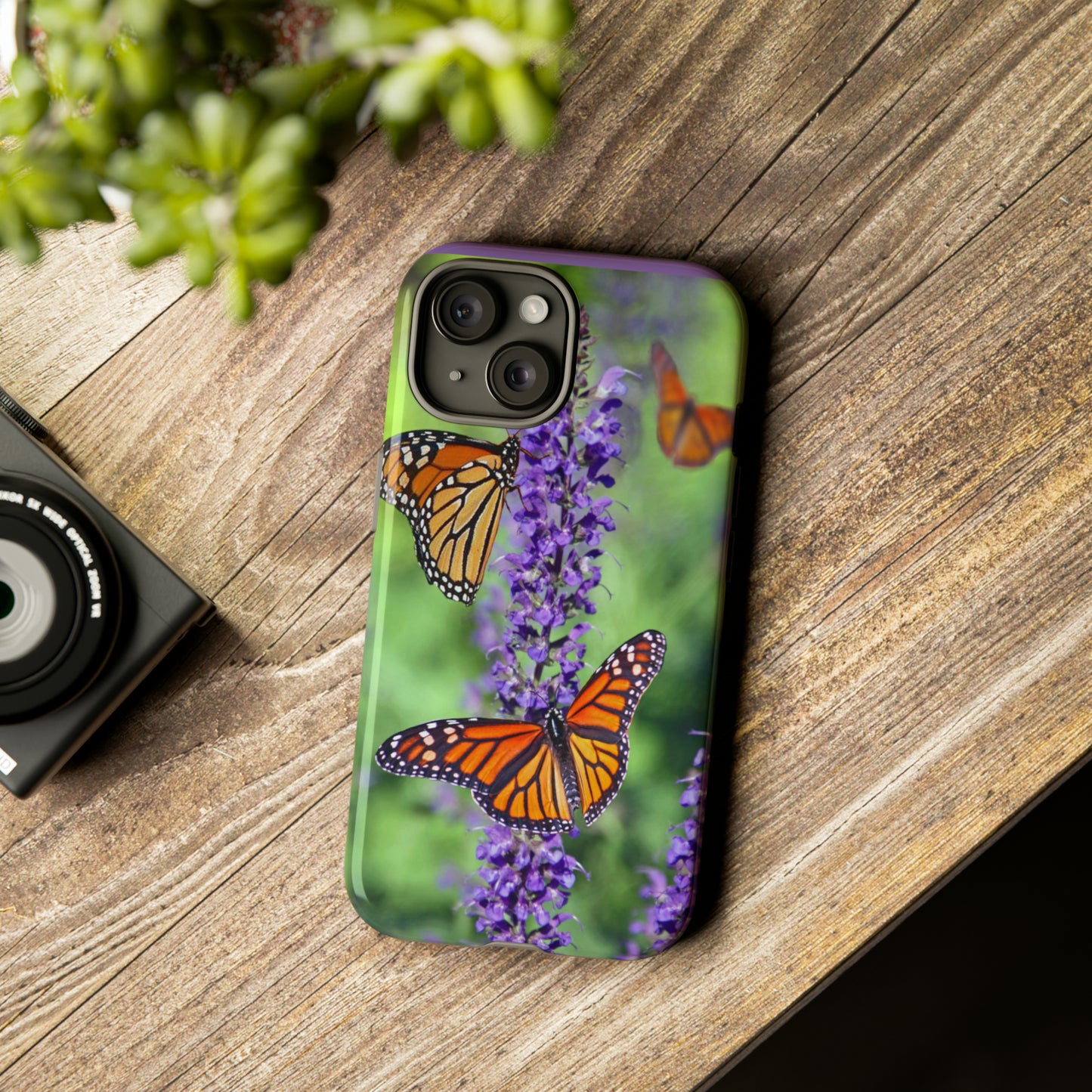 Beautiful Butterfly w/Green Background Phone Case, Samsung Galaxy, iPhone 15, 14, 13 pro max case, iPhone Tough Phone Case, Popular Phone Cover, Everyday Phone Cases, Tough Case