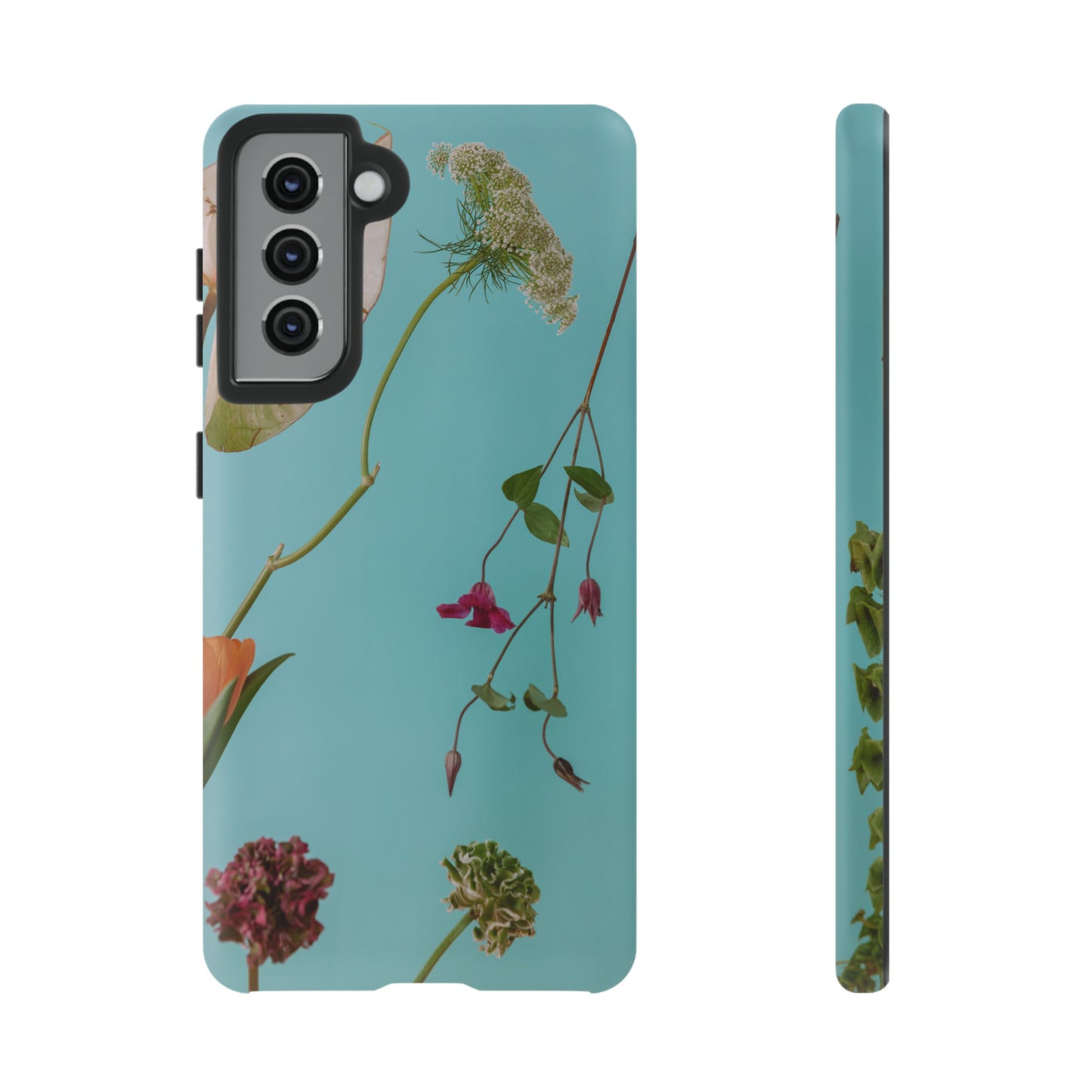 Serene Flowers, Samsung Galaxy, iPhone 15, 14, 13 pro max case, iPhone Tough Phone Case, Popular Phone Cover, Everyday Phone Cases, Tough Case