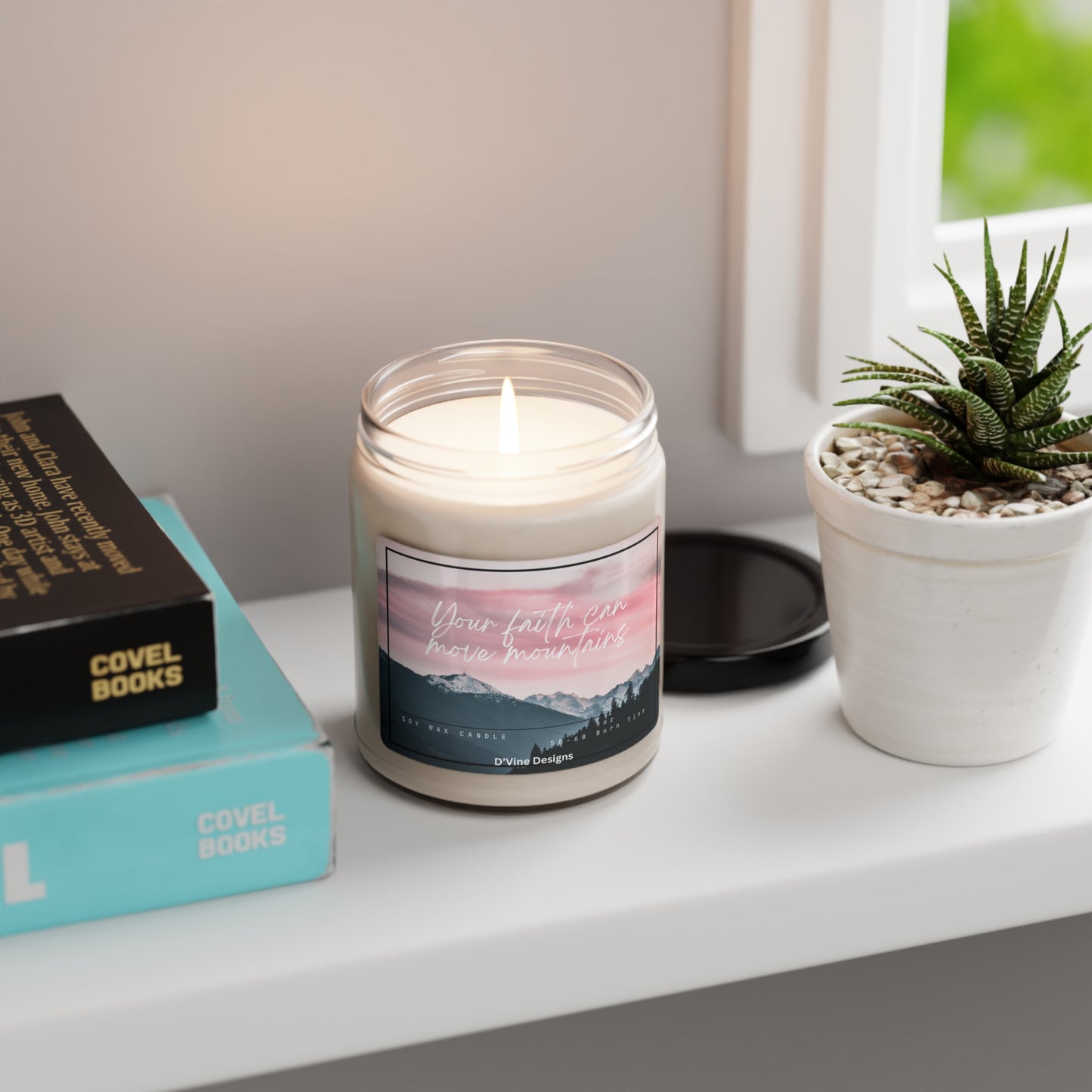 Your faith can move mountains Scented Soy Candle, 9oz Relaxation Candle for Her | Gift Candle | Modern Candle | Self-care 100% Soy Wax Candles