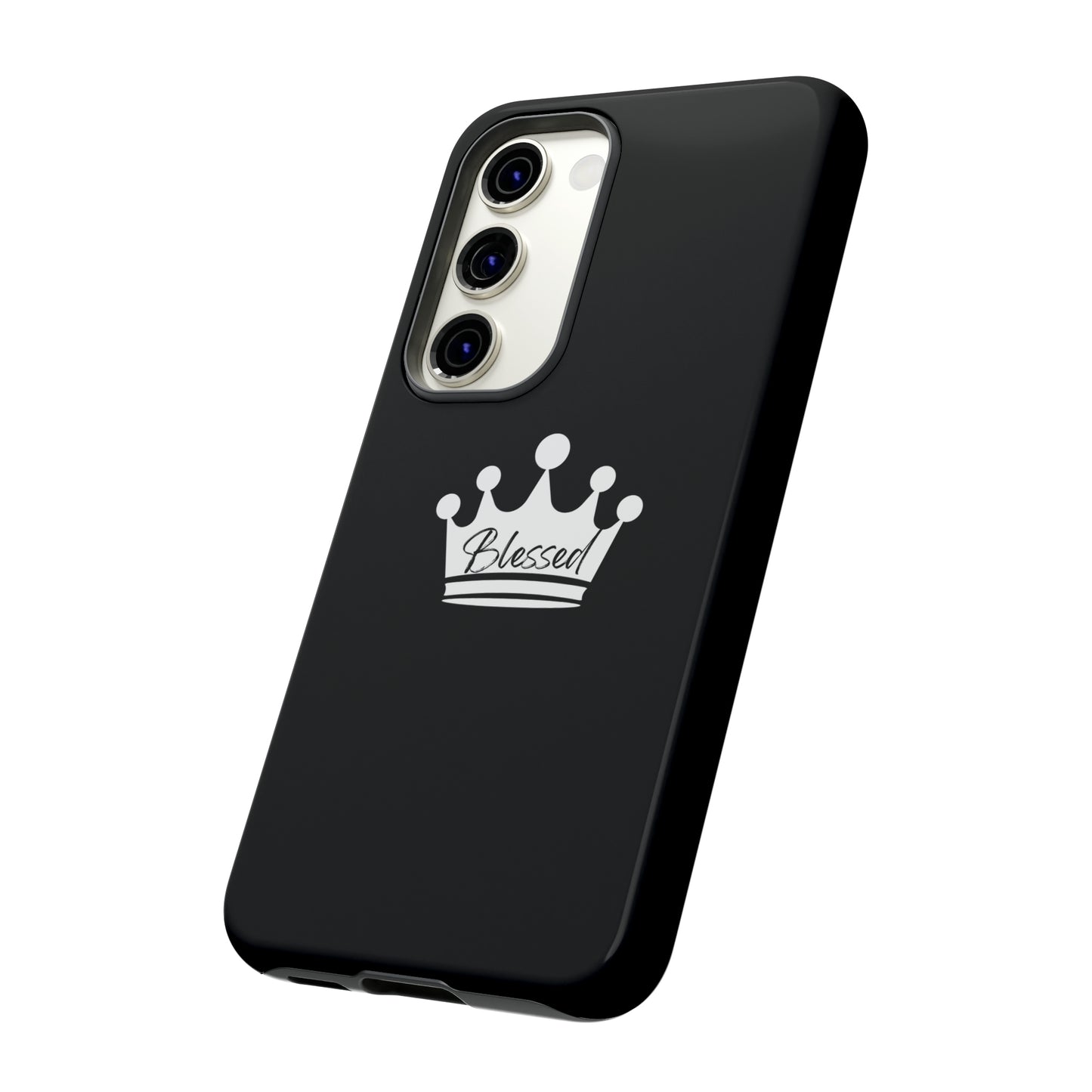 Blessed w/Crown Tough, Samsung, iPhone 15, 14, 13 pro max case, iPhone Tough Phone Case, Popular Phone Cover, Everyday Phone Cases, Tough Case