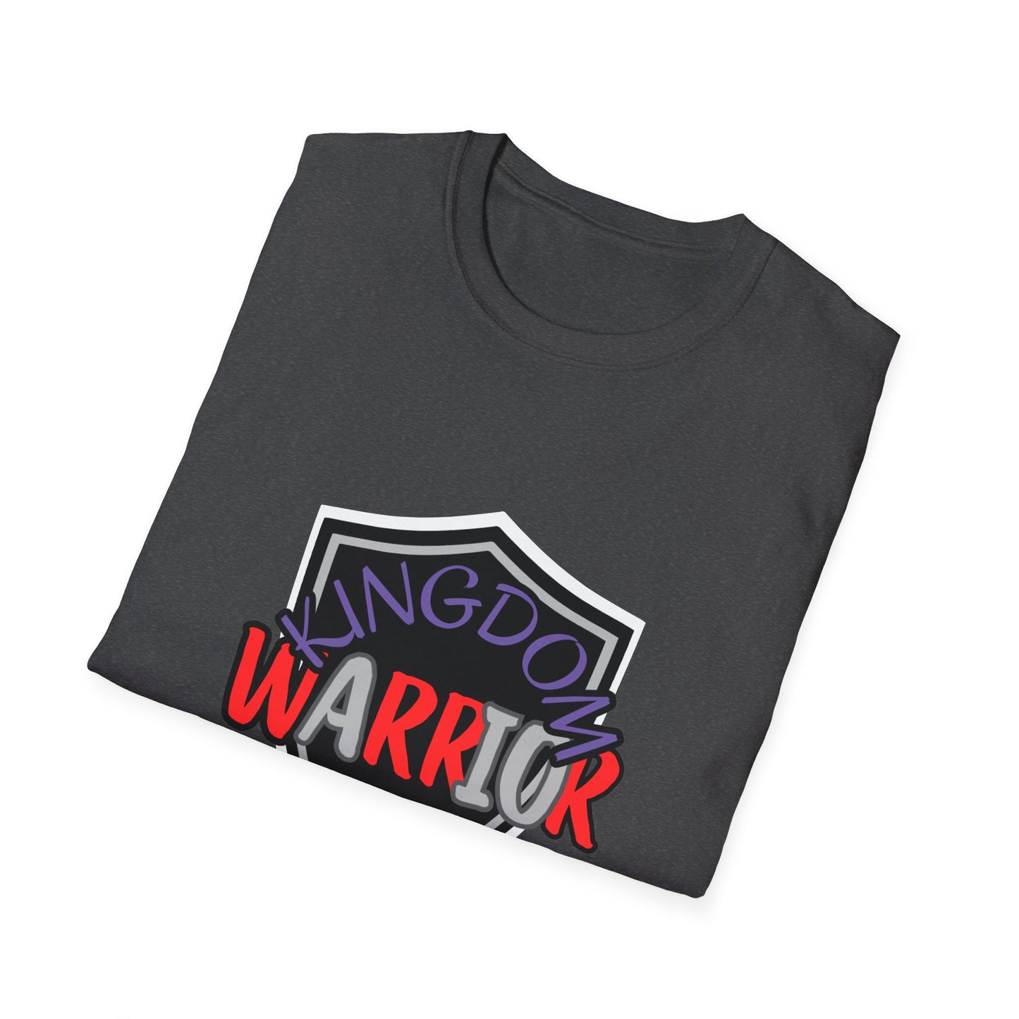 Kingdom Warrior Black Unisex Softstyle T-Shirt, Bible, Church, Inspirational, Commitment,