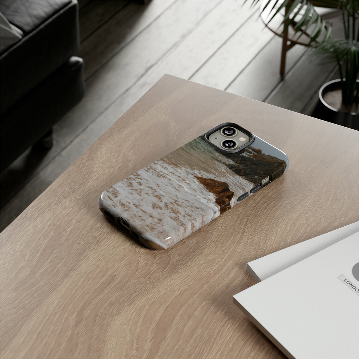 Calm Beach, Phone Case, Samsung Galaxy, iPhone 15, 14, 13 pro max case, iPhone Tough Phone Case, Popular Phone Cover, Everyday Phone Cases, Tough Case