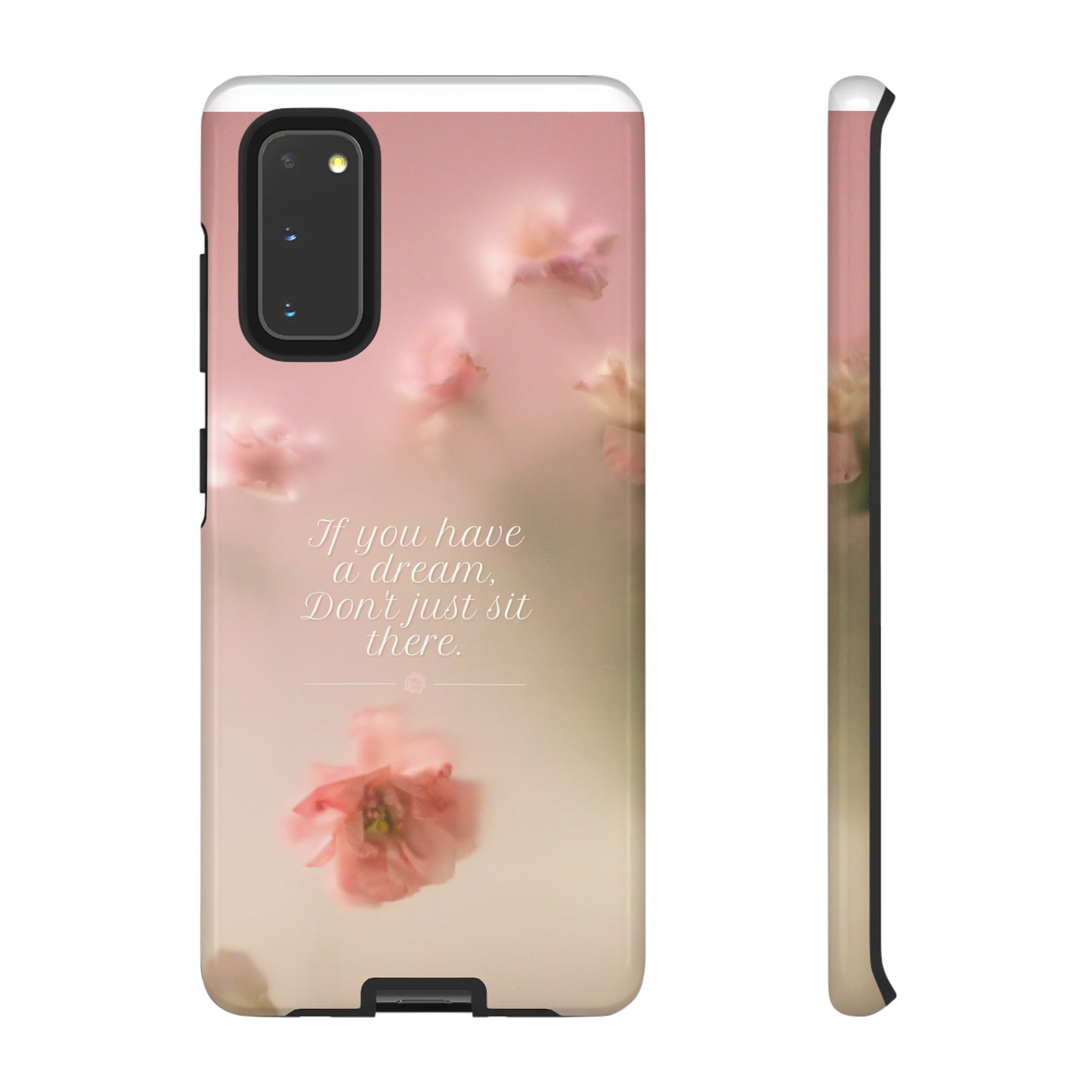 Pink Misty Flowers, Phone Case, Samsung Galaxy, iPhone 15, 14, 13 pro max case, iPhone Tough Phone Case, Popular Phone Cover, Everyday Phone Cases, Tough Case