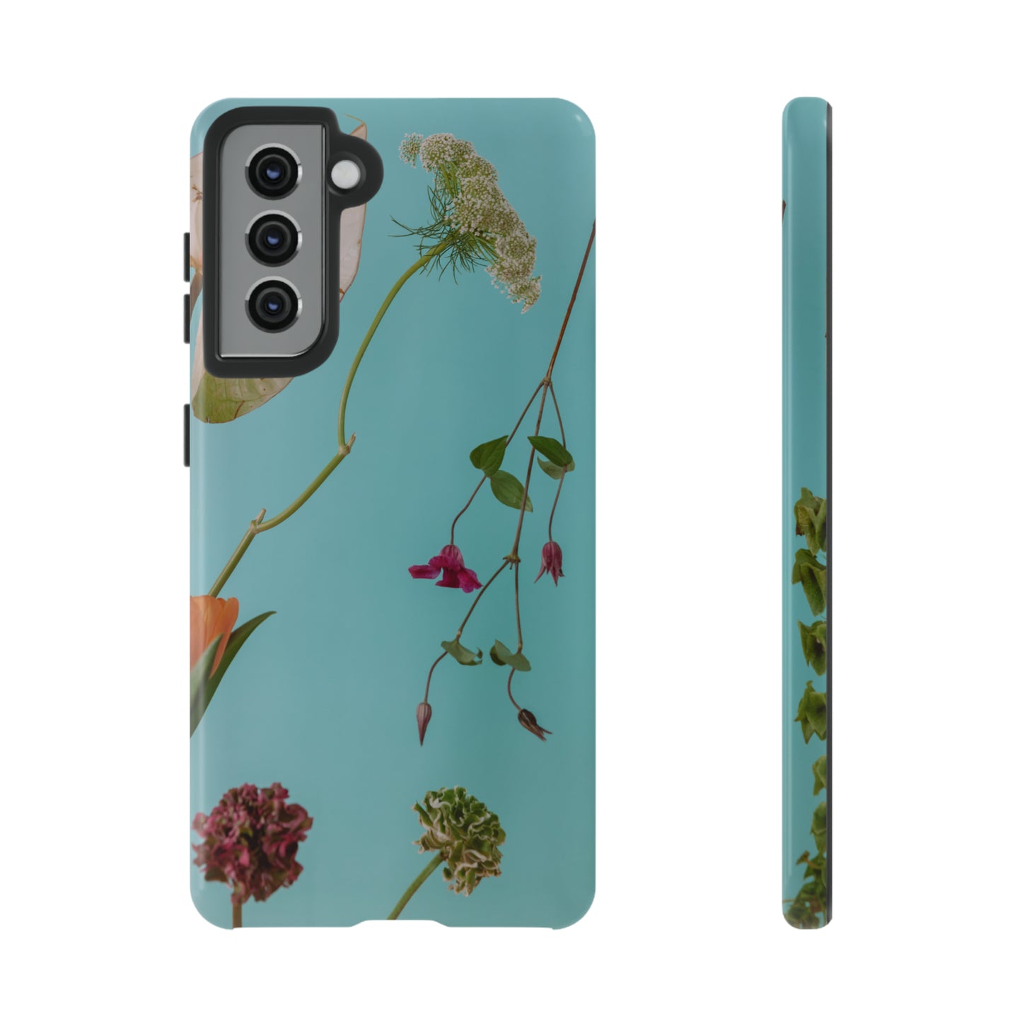 Serene Flowers, Samsung Galaxy, iPhone 15, 14, 13 pro max case, iPhone Tough Phone Case, Popular Phone Cover, Everyday Phone Cases, Tough Case