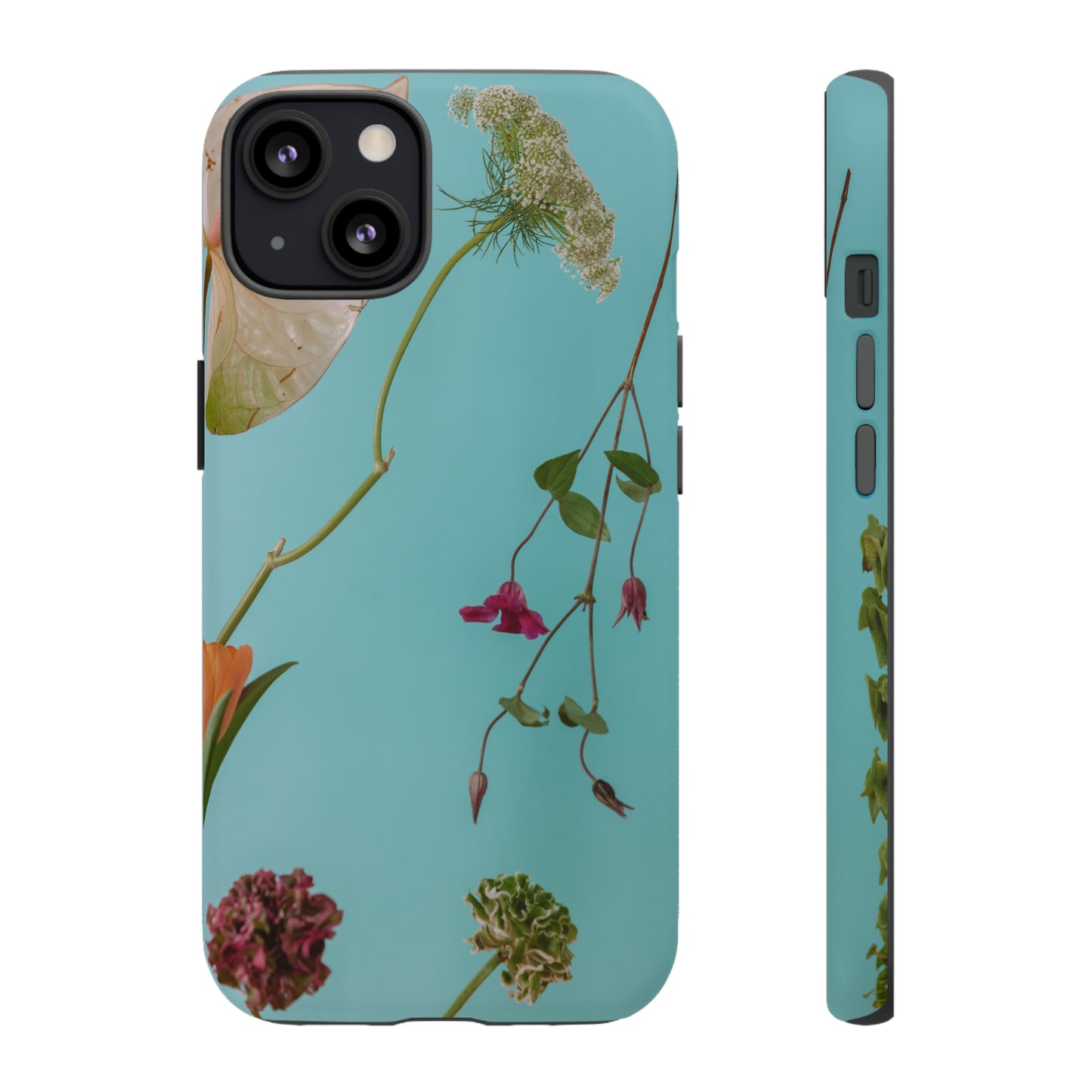 Serene Flowers, Samsung Galaxy, iPhone 15, 14, 13 pro max case, iPhone Tough Phone Case, Popular Phone Cover, Everyday Phone Cases, Tough Case
