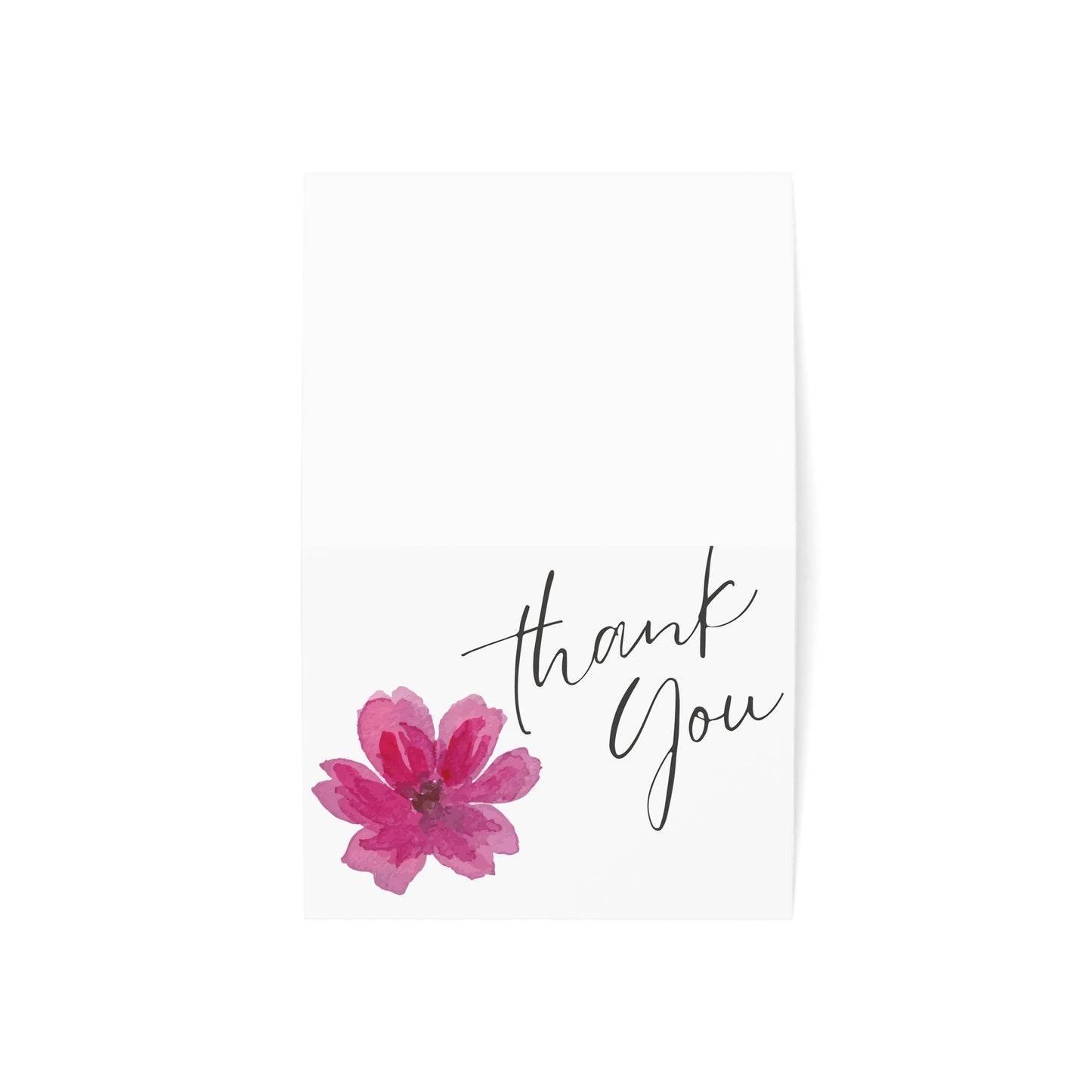 Pink Mauve Thank You Greeting Cards (1, 10, and 30, pcs)