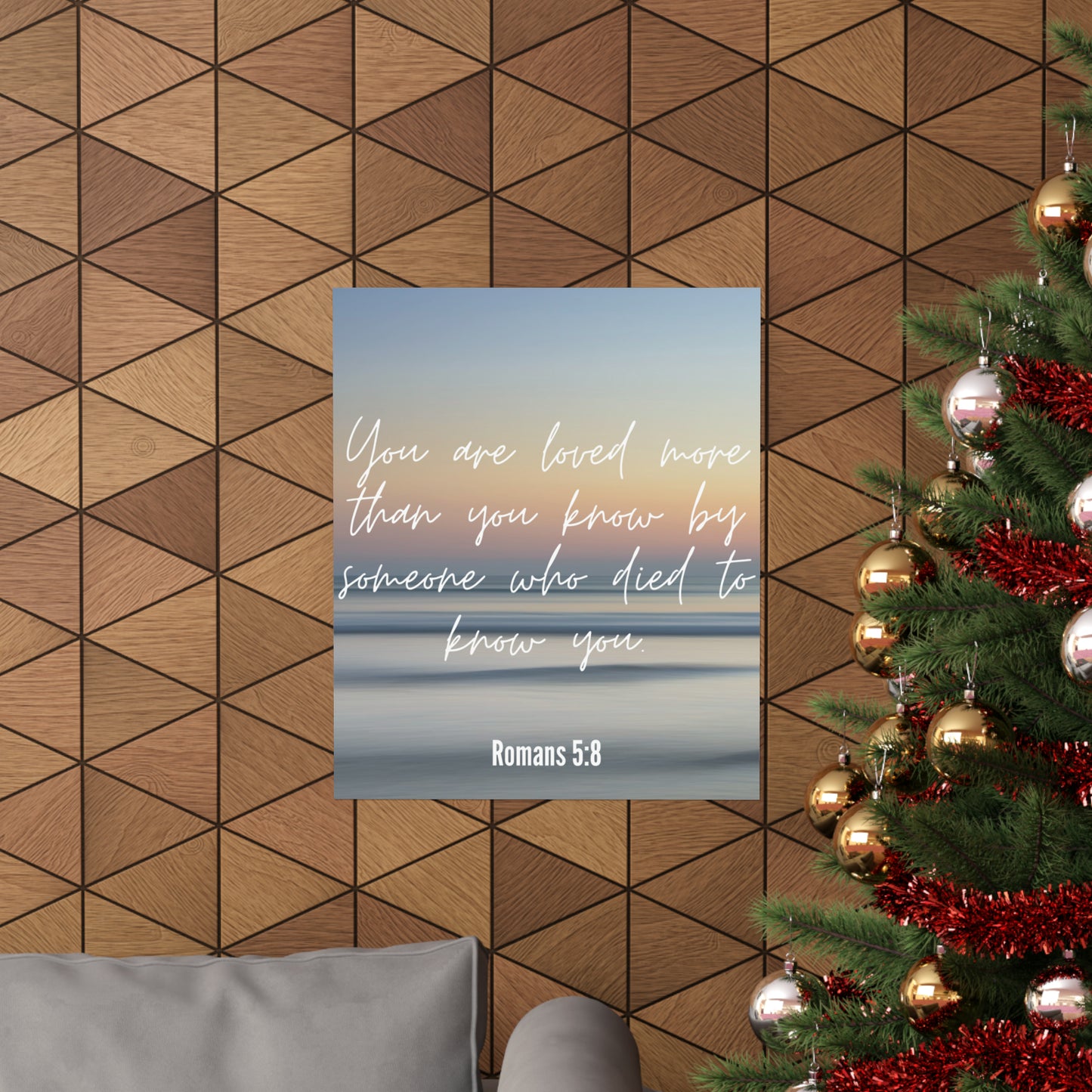 You are Loved Matte Vertical Framed Vertical Poster, Framed Canvas Wall Art Set Abstract Christian Prints Minimalist Modern Art Boho Wall Decor