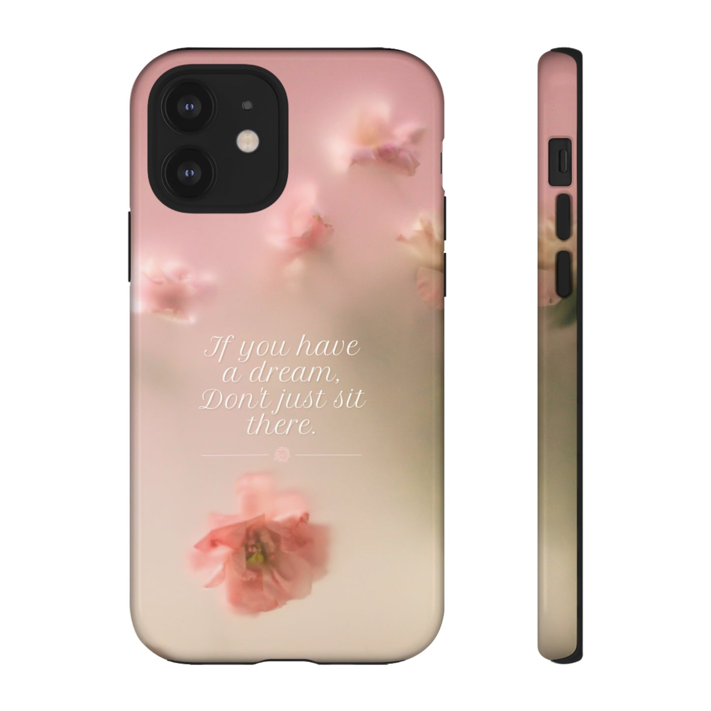 Pink Misty Flowers, Phone Case, Samsung Galaxy, iPhone 15, 14, 13 pro max case, iPhone Tough Phone Case, Popular Phone Cover, Everyday Phone Cases, Tough Case