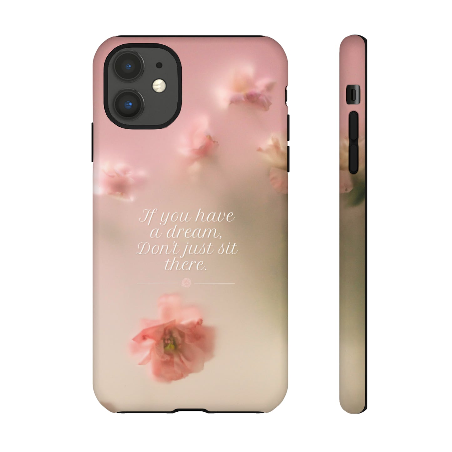 Pink Misty Flowers, Phone Case, Samsung Galaxy, iPhone 15, 14, 13 pro max case, iPhone Tough Phone Case, Popular Phone Cover, Everyday Phone Cases, Tough Case