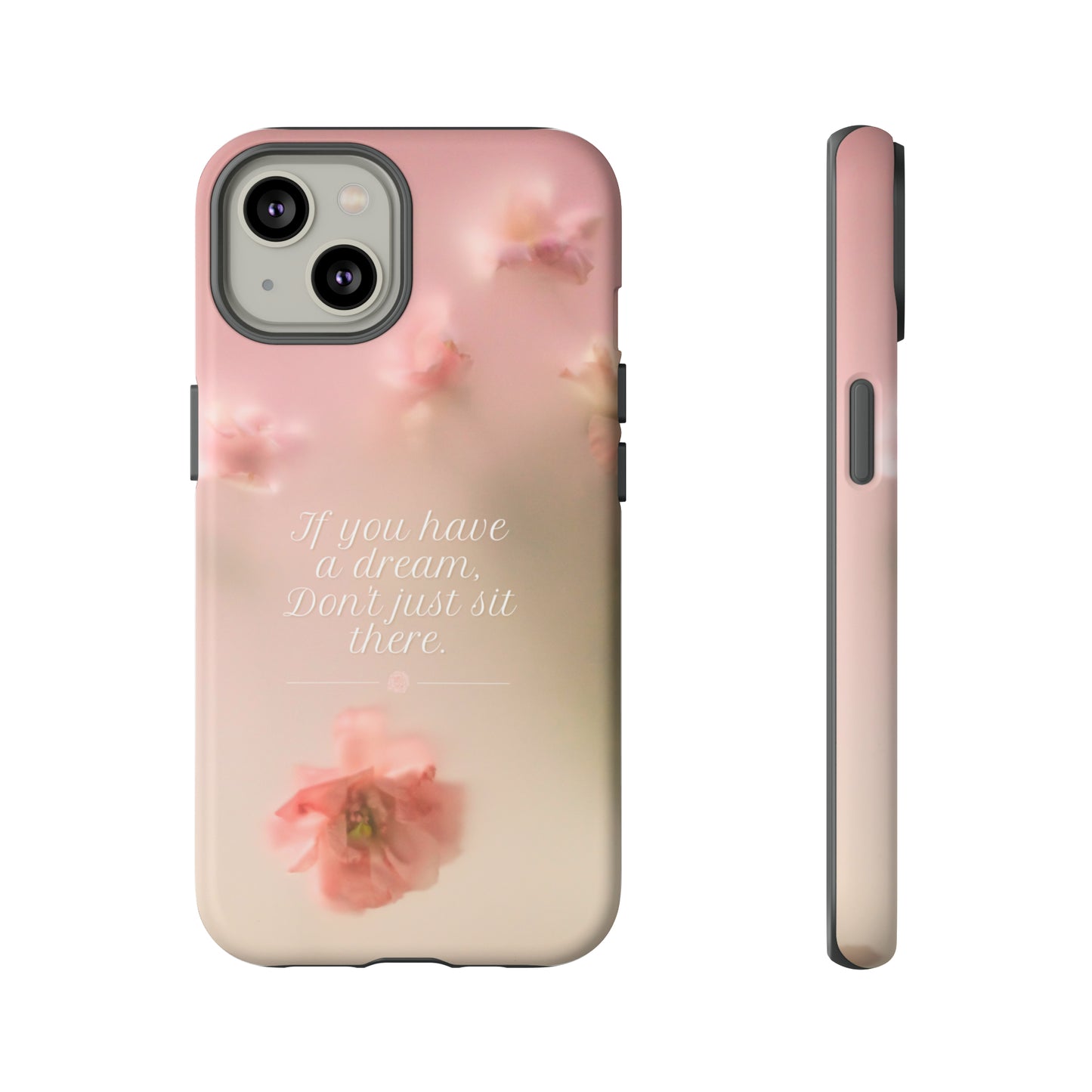 Pink Misty Flowers, Phone Case, Samsung Galaxy, iPhone 15, 14, 13 pro max case, iPhone Tough Phone Case, Popular Phone Cover, Everyday Phone Cases, Tough Case