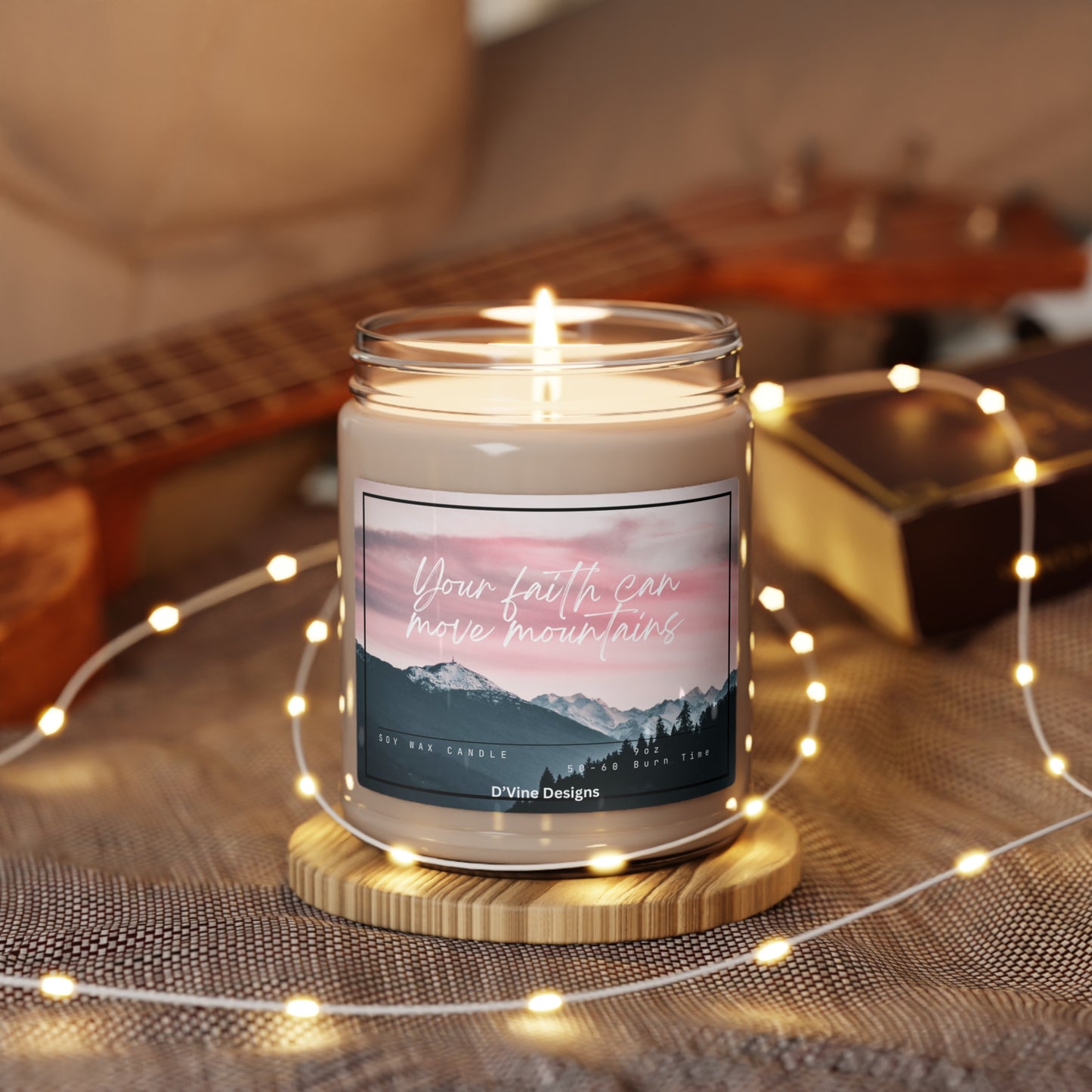 Your faith can move mountains Scented Soy Candle, 9oz Relaxation Candle for Her | Gift Candle | Modern Candle | Self-care 100% Soy Wax Candles