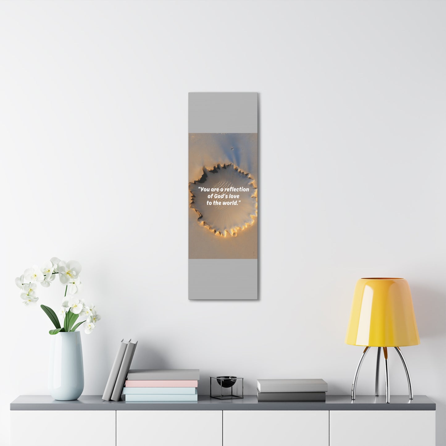 Reflection of God Canvas Gallery Framed Vertical Poster, Canvas Wall Art Set Abstract Prints Minimalist Modern Art Boho Wall Decor