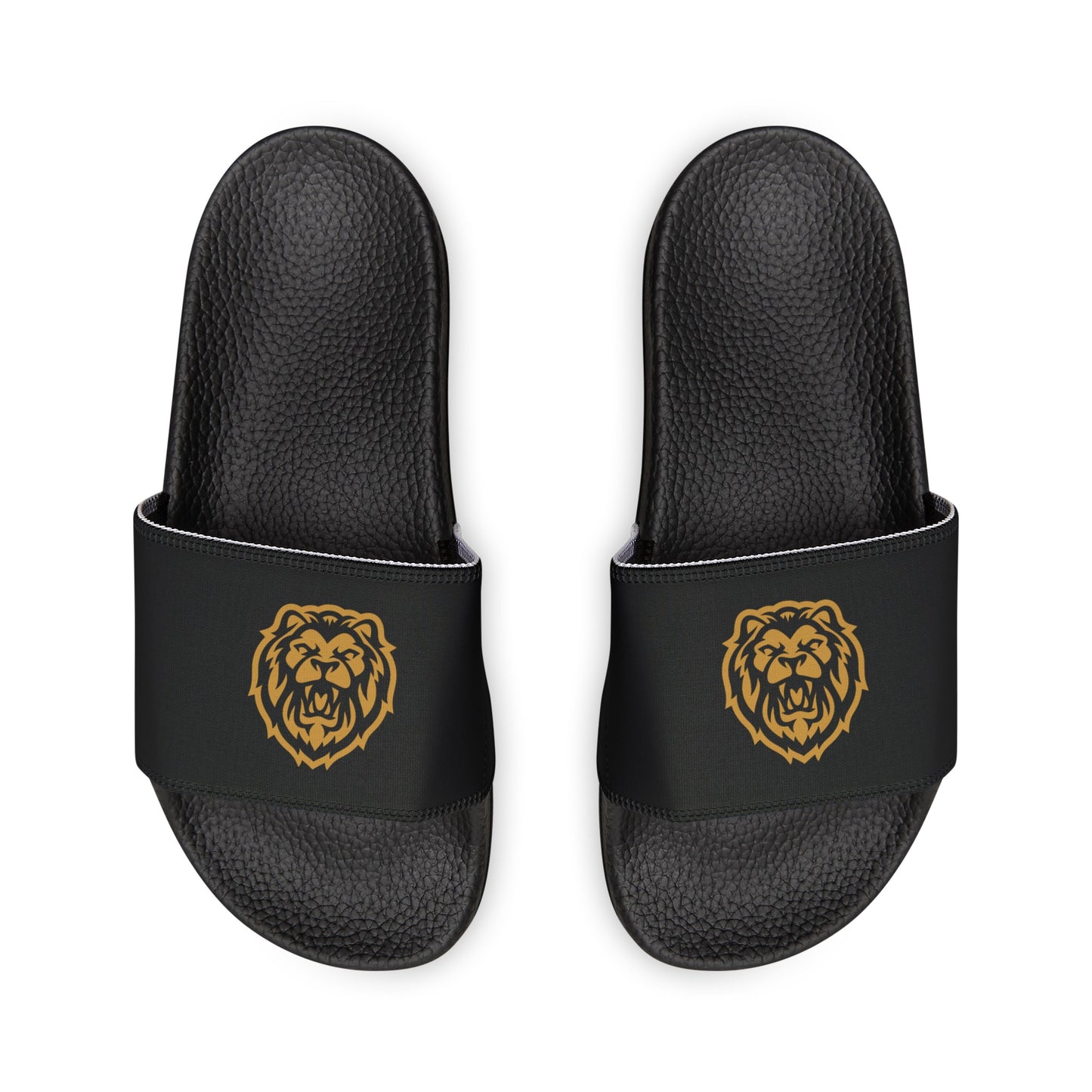Lion of Judah Mens Slides, Black, Gift, Beach Inspiration