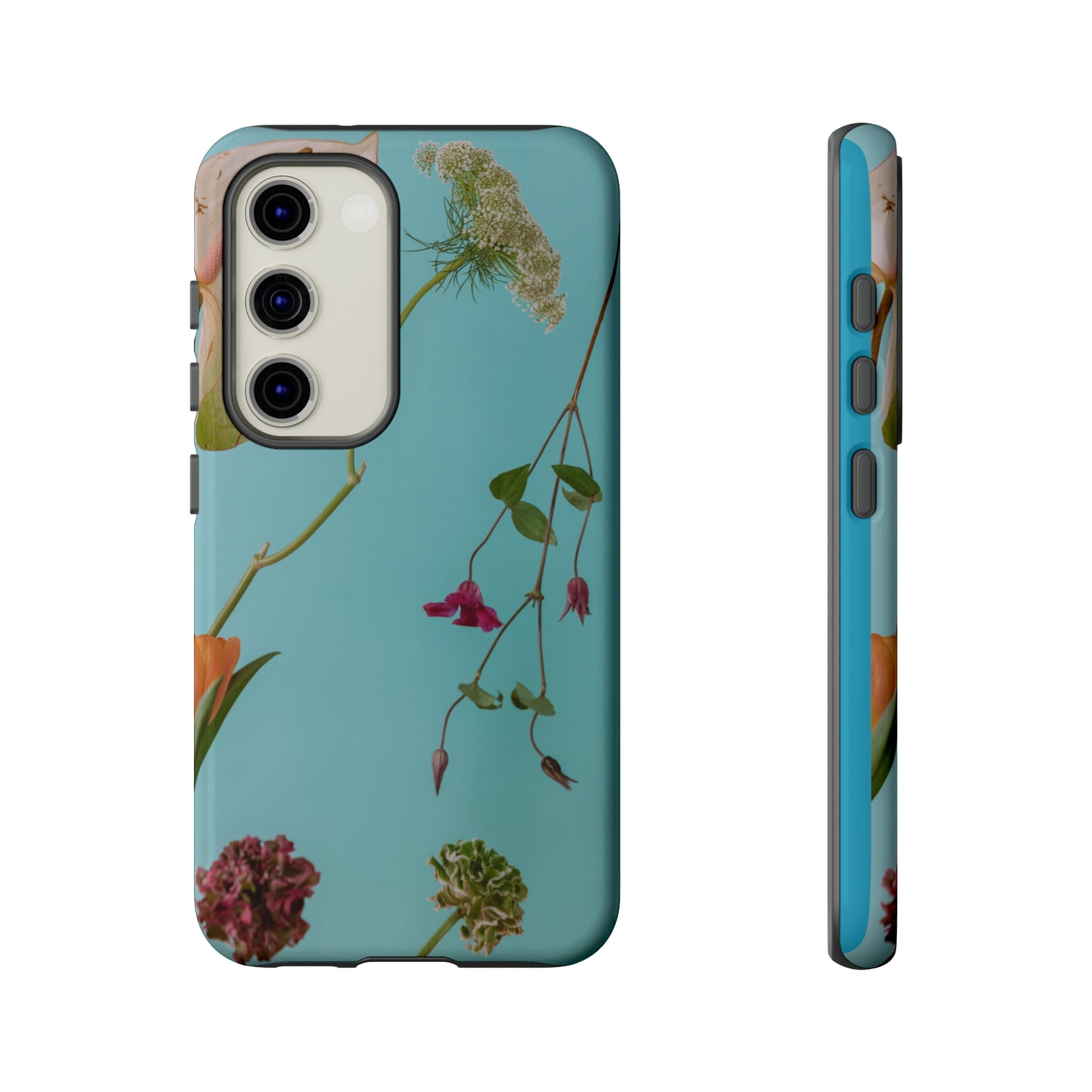 Serene Flowers, Samsung Galaxy, iPhone 15, 14, 13 pro max case, iPhone Tough Phone Case, Popular Phone Cover, Everyday Phone Cases, Tough Case