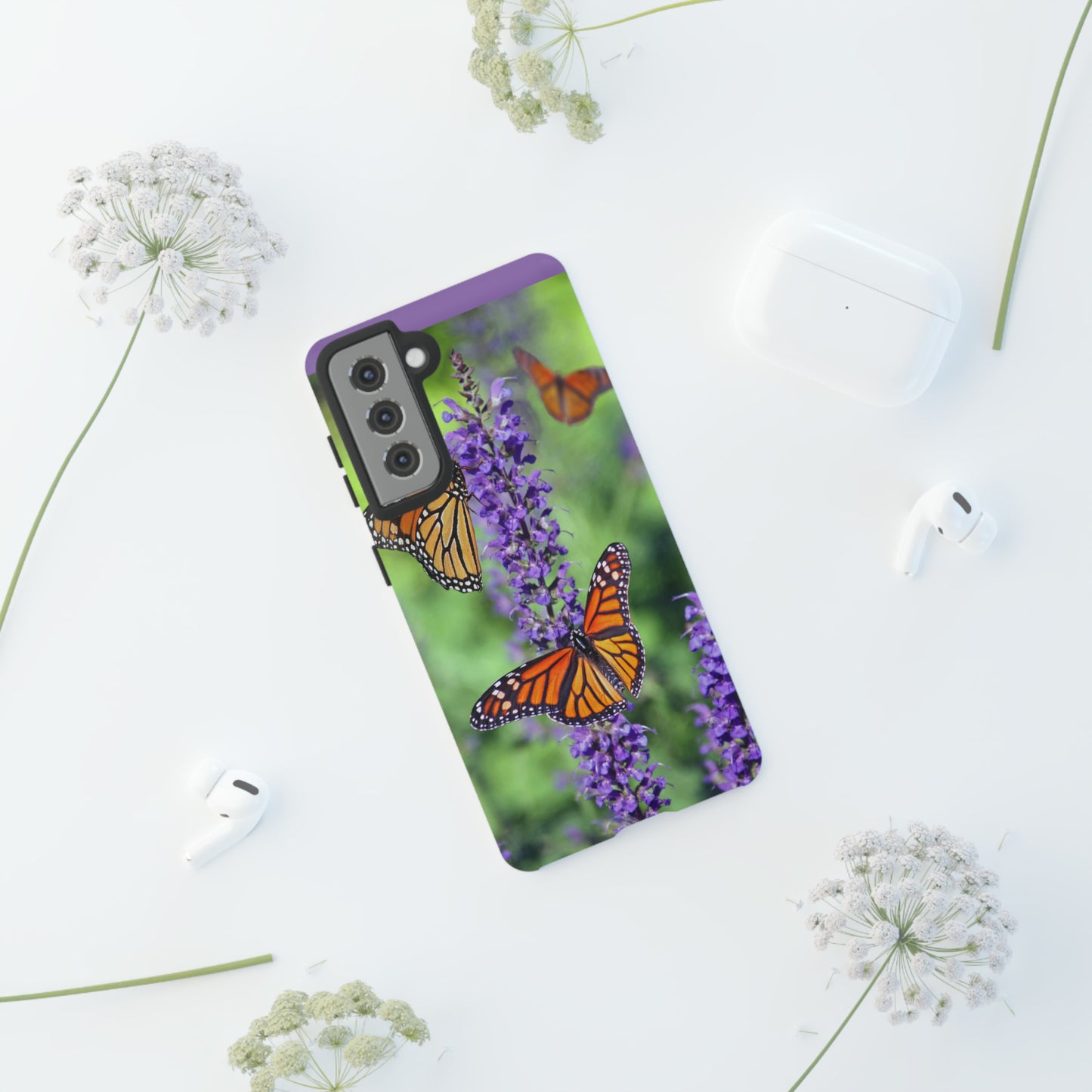 Beautiful Butterfly w/Green Background Phone Case, Samsung Galaxy, iPhone 15, 14, 13 pro max case, iPhone Tough Phone Case, Popular Phone Cover, Everyday Phone Cases, Tough Case