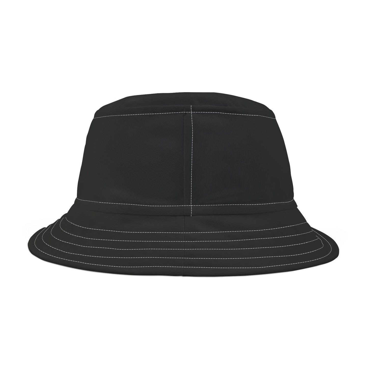 Try Jesus Black Bucket Hat (AOP)