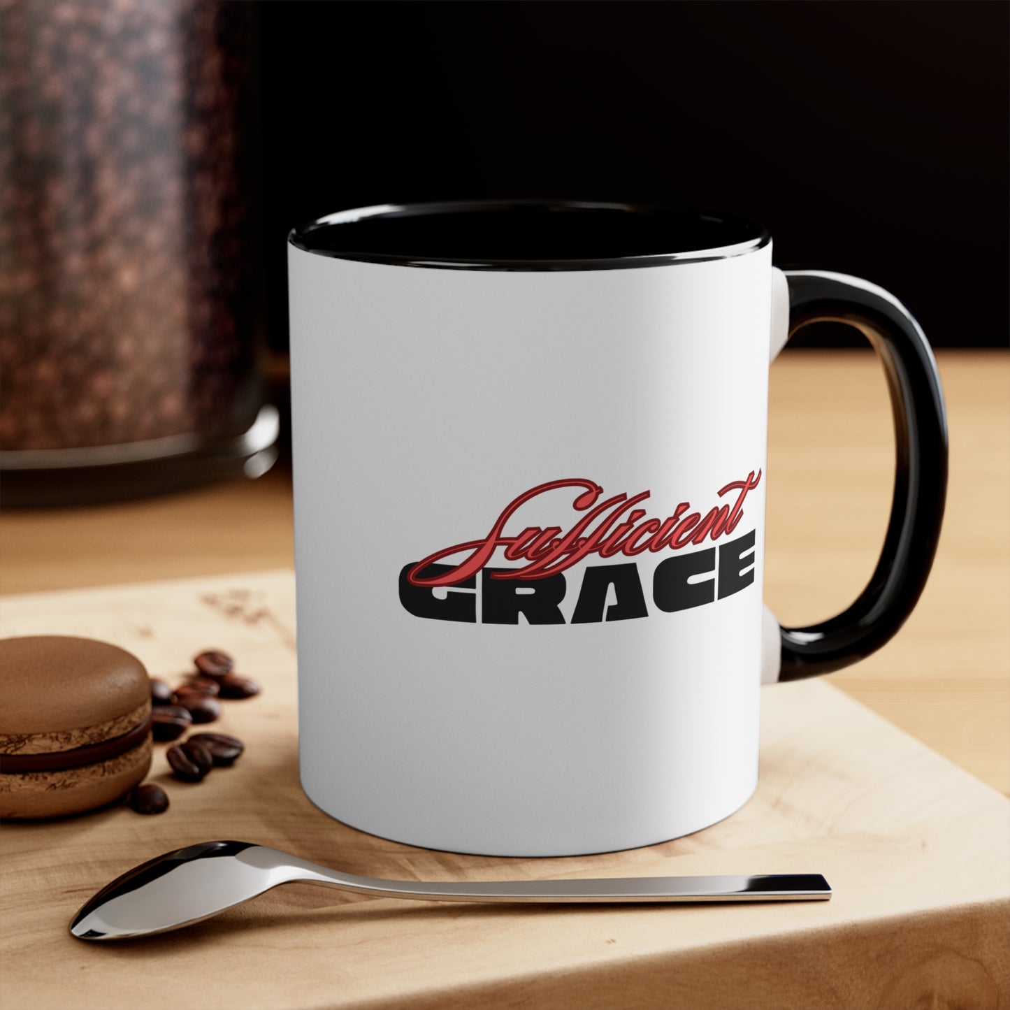 Sufficient Grace Mug, 11oz, Positive, Bible Verse, Inspiration, Gift, Coffee Mug, Christian Mug, Special Occassion Mug
