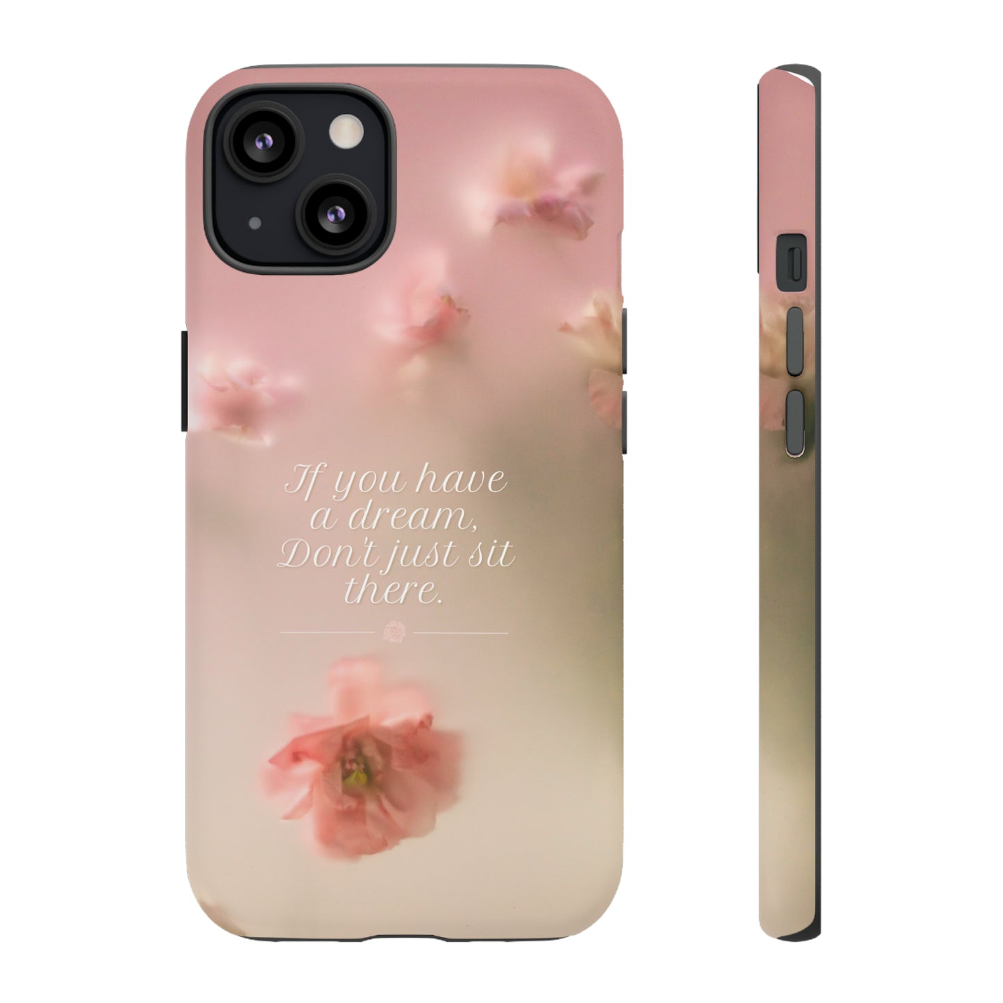 Pink Misty Flowers, Phone Case, Samsung Galaxy, iPhone 15, 14, 13 pro max case, iPhone Tough Phone Case, Popular Phone Cover, Everyday Phone Cases, Tough Case