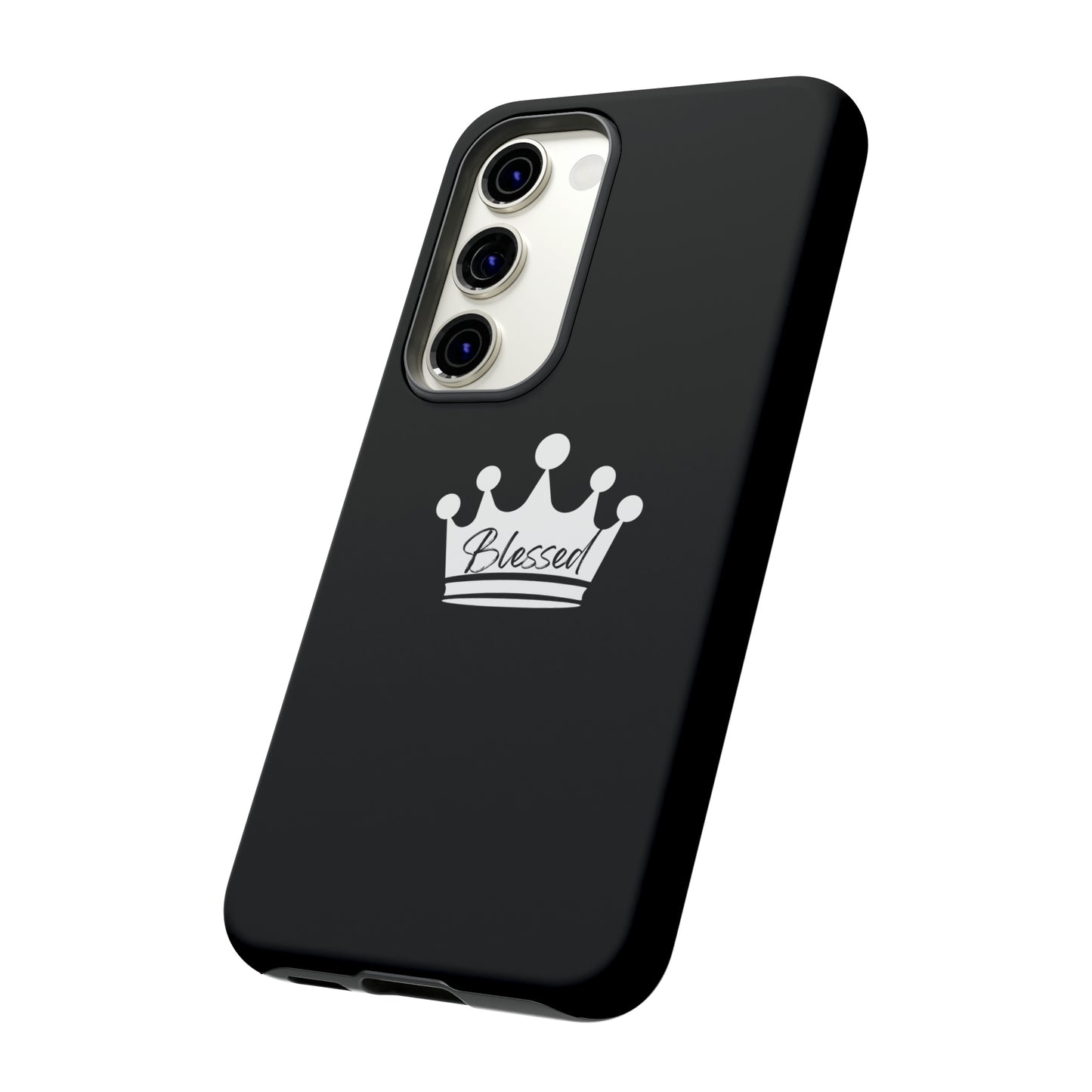 Blessed w/Crown Tough, Samsung, iPhone 15, 14, 13 pro max case, iPhone Tough Phone Case, Popular Phone Cover, Everyday Phone Cases, Tough Case