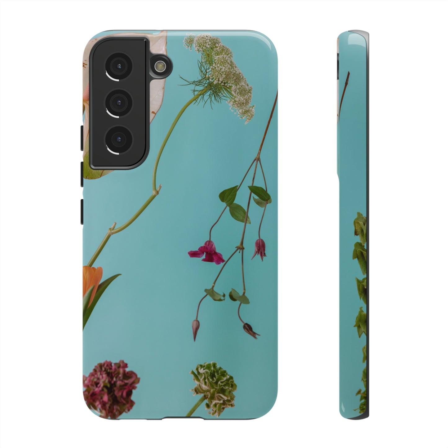 Serene Flowers, Samsung Galaxy, iPhone 15, 14, 13 pro max case, iPhone Tough Phone Case, Popular Phone Cover, Everyday Phone Cases, Tough Case