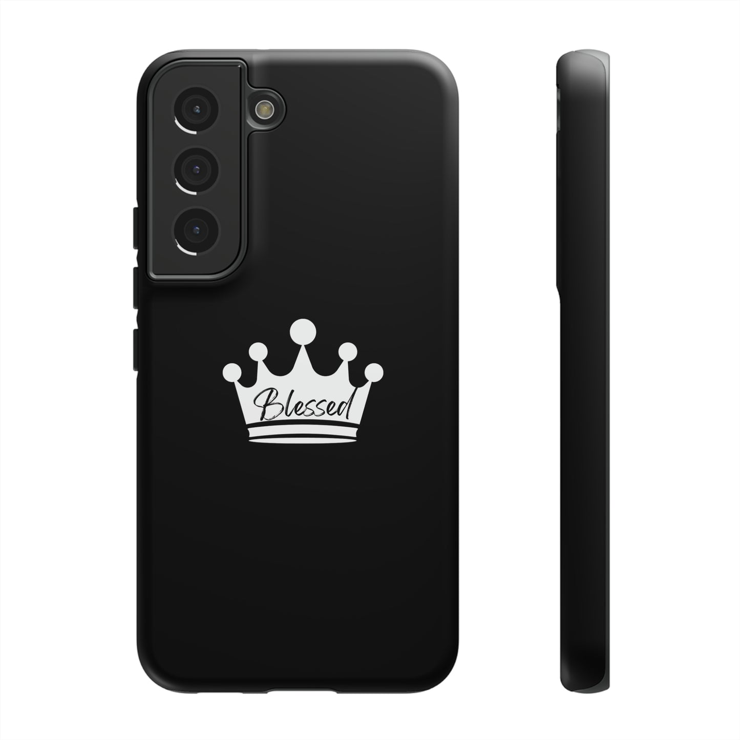 Blessed w/Crown Tough, Samsung, iPhone 15, 14, 13 pro max case, iPhone Tough Phone Case, Popular Phone Cover, Everyday Phone Cases, Tough Case