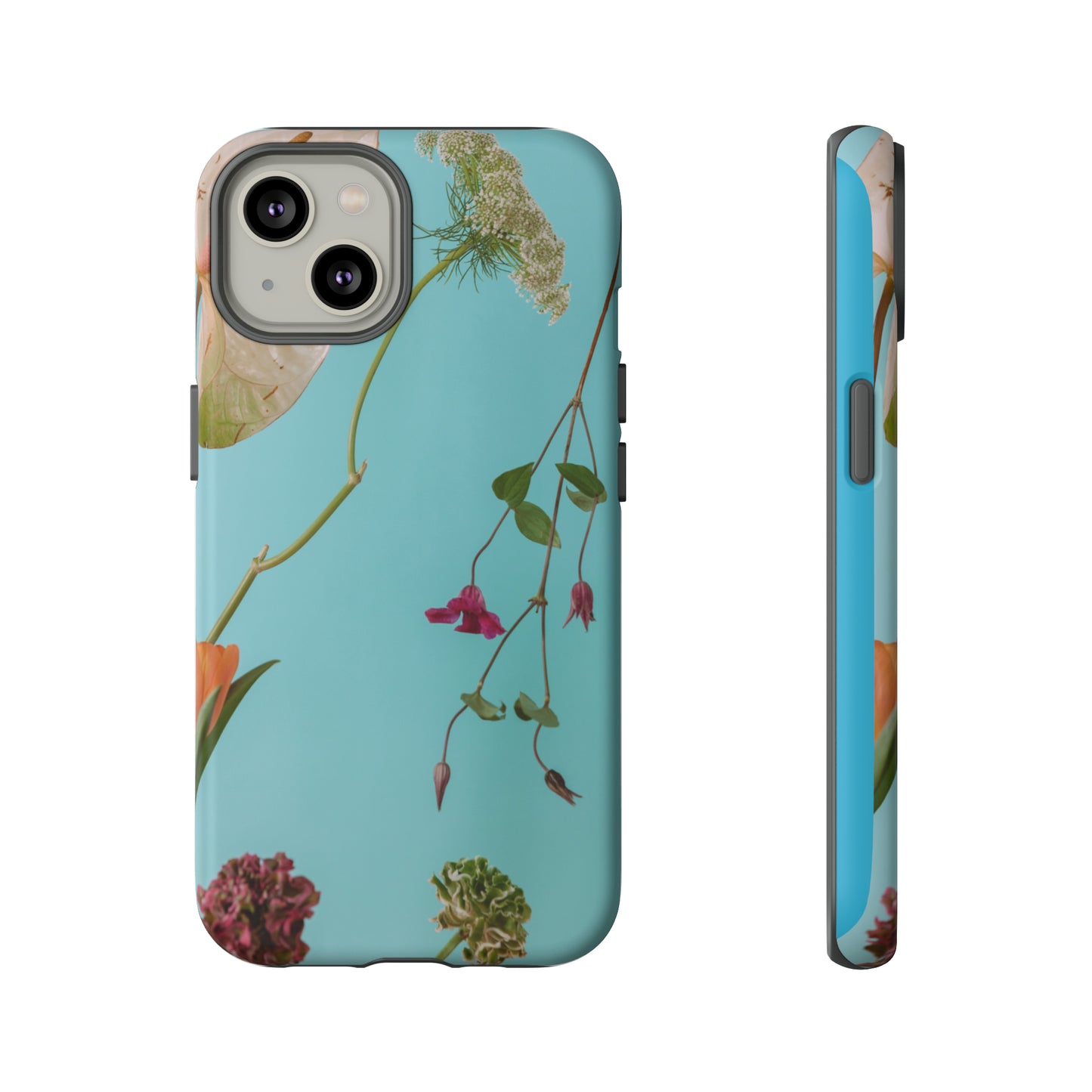 Serene Flowers, Samsung Galaxy, iPhone 15, 14, 13 pro max case, iPhone Tough Phone Case, Popular Phone Cover, Everyday Phone Cases, Tough Case