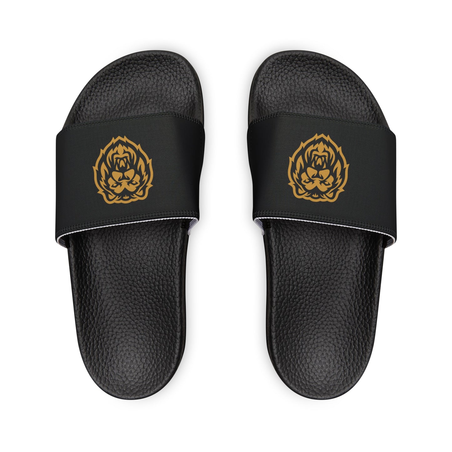 Lion of Judah Mens Slides, Black, Gift, Beach Inspiration