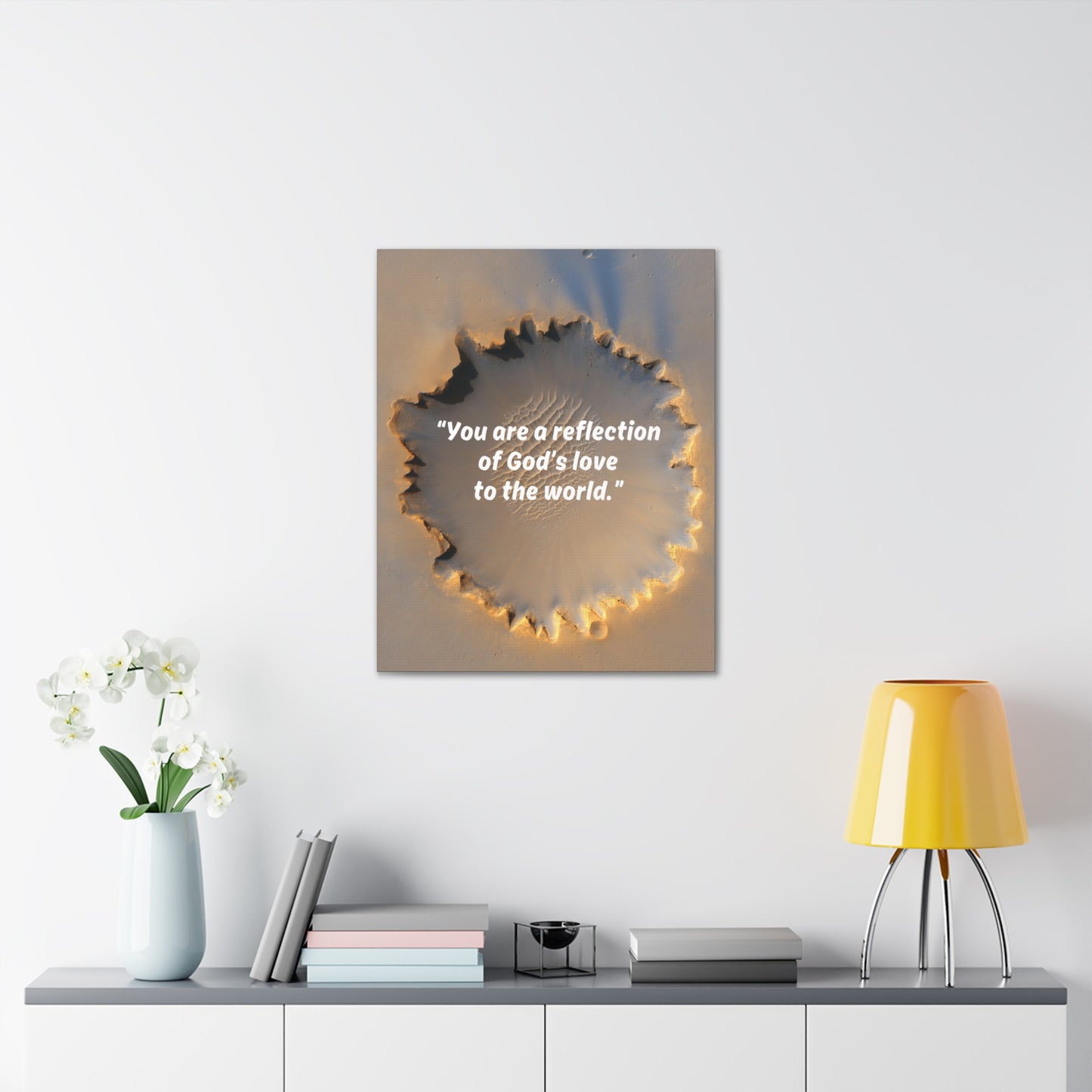 Reflection of God Canvas Gallery Framed Vertical Poster, Canvas Wall Art Set Abstract Prints Minimalist Modern Art Boho Wall Decor