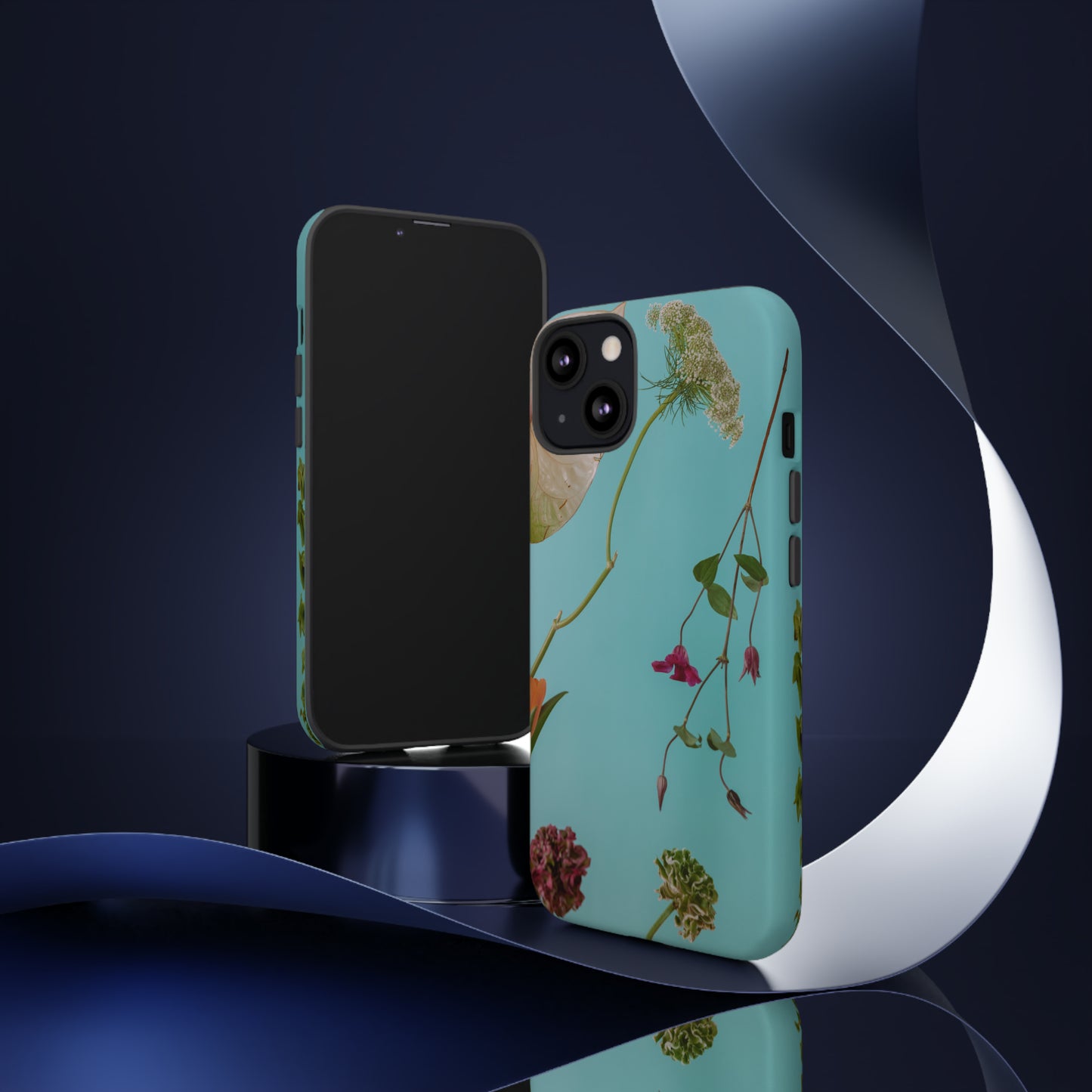 Serene Flowers, Samsung Galaxy, iPhone 15, 14, 13 pro max case, iPhone Tough Phone Case, Popular Phone Cover, Everyday Phone Cases, Tough Case
