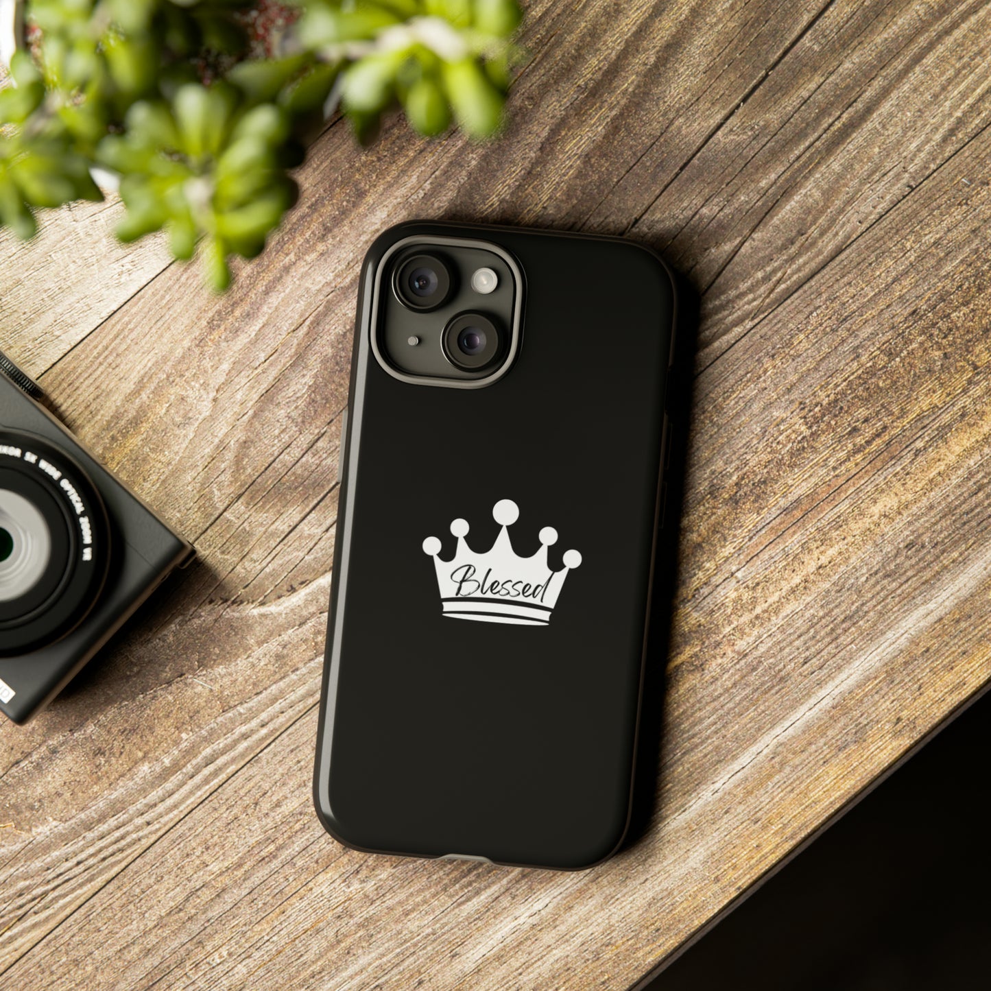 Blessed w/Crown Tough, Samsung, iPhone 15, 14, 13 pro max case, iPhone Tough Phone Case, Popular Phone Cover, Everyday Phone Cases, Tough Case
