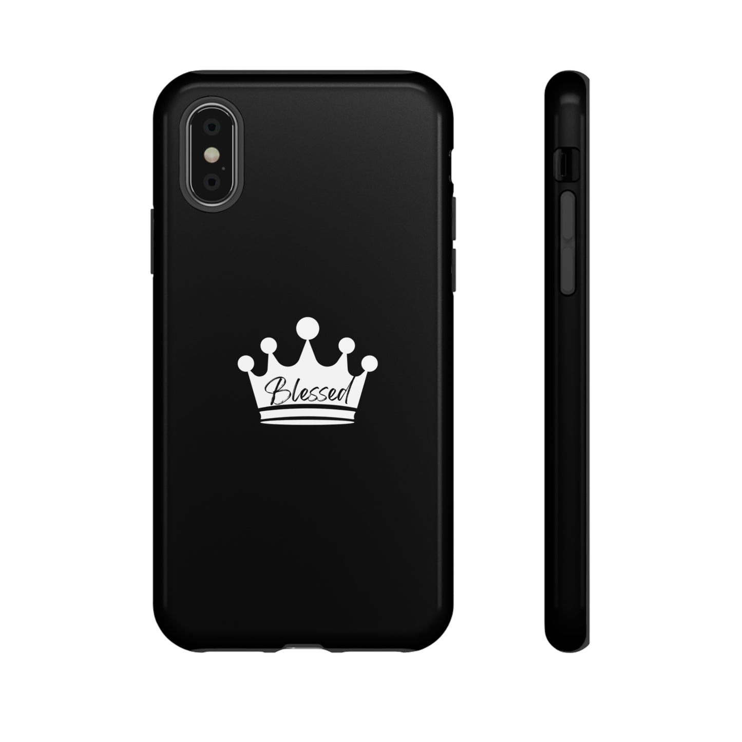 Blessed w/Crown Tough, Samsung, iPhone 15, 14, 13 pro max case, iPhone Tough Phone Case, Popular Phone Cover, Everyday Phone Cases, Tough Case
