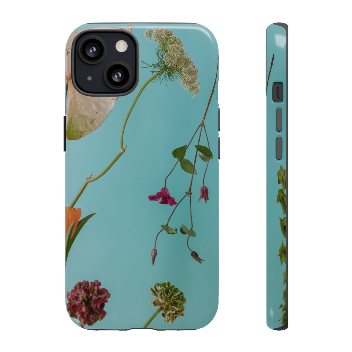 Serene Flowers, Samsung Galaxy, iPhone 15, 14, 13 pro max case, iPhone Tough Phone Case, Popular Phone Cover, Everyday Phone Cases, Tough Case