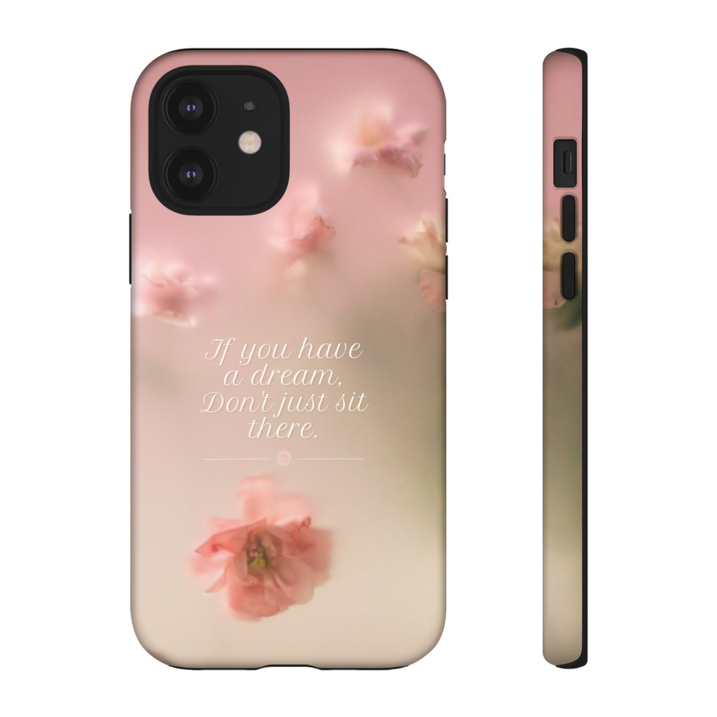 Pink Misty Flowers, Phone Case, Samsung Galaxy, iPhone 15, 14, 13 pro max case, iPhone Tough Phone Case, Popular Phone Cover, Everyday Phone Cases, Tough Case