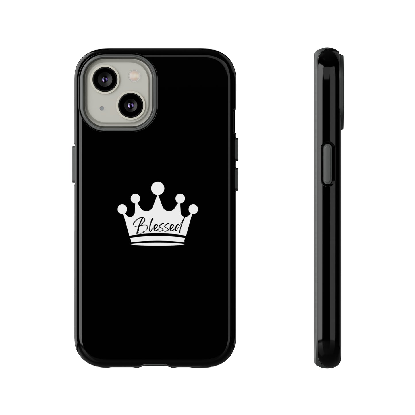 Blessed w/Crown Tough, Samsung, iPhone 15, 14, 13 pro max case, iPhone Tough Phone Case, Popular Phone Cover, Everyday Phone Cases, Tough Case