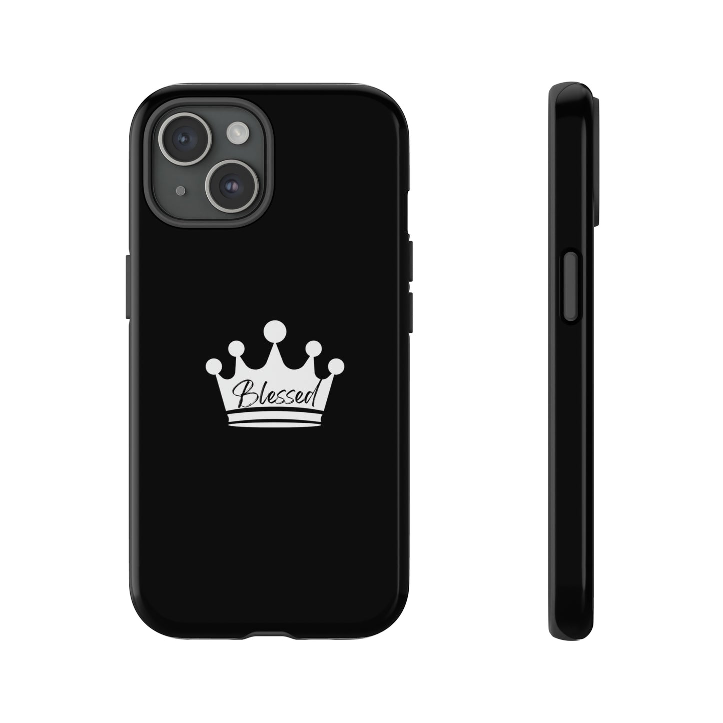 Blessed w/Crown Tough, Samsung, iPhone 15, 14, 13 pro max case, iPhone Tough Phone Case, Popular Phone Cover, Everyday Phone Cases, Tough Case