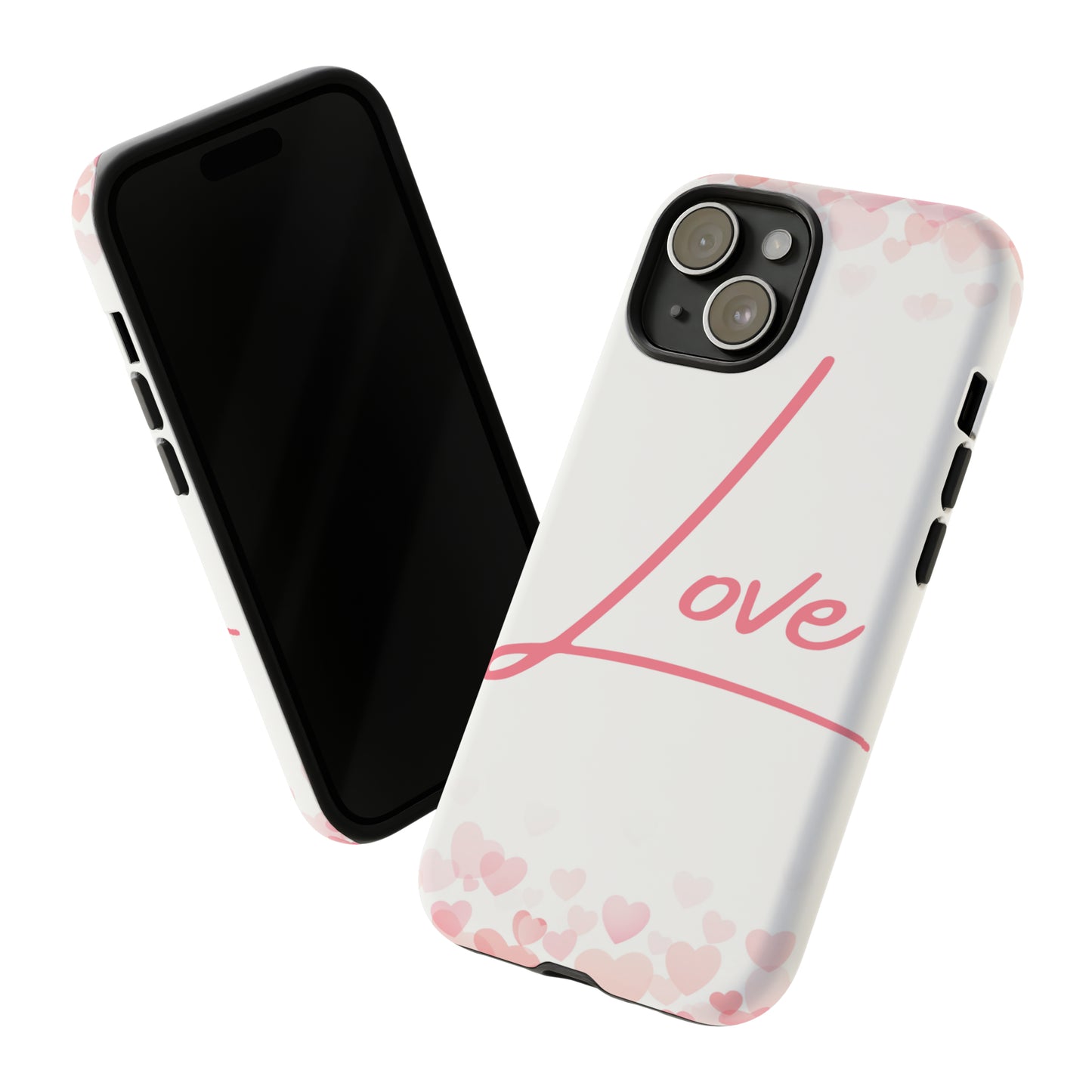 Love and Hearts Phone Case, Samsung Galaxy, iPhone 15, 14, 13 pro max case, iPhone Tough Phone Case, Popular Phone Cover, Everyday Phone Cases, Tough Case