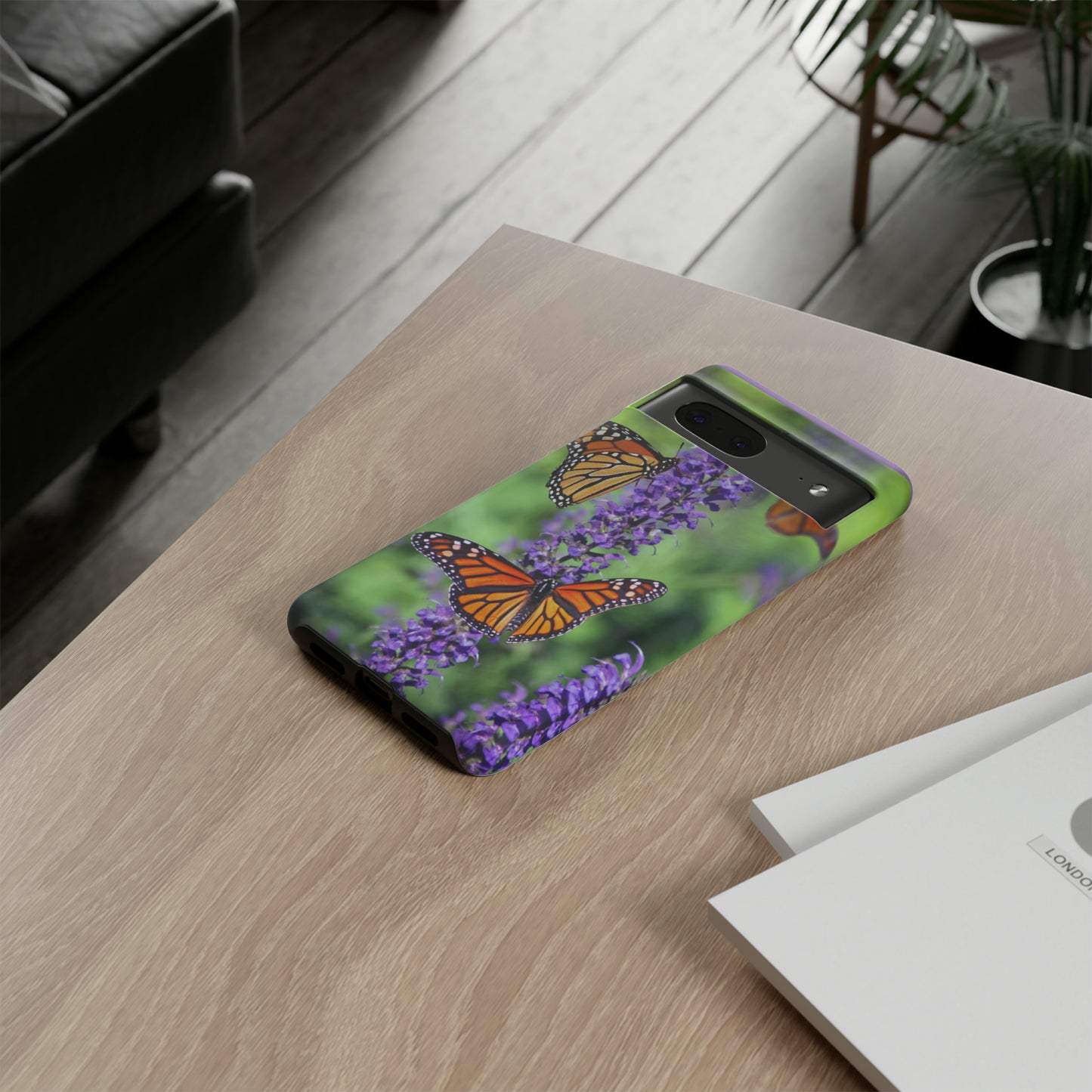 Beautiful Butterfly w/Green Background Phone Case, Samsung Galaxy, iPhone 15, 14, 13 pro max case, iPhone Tough Phone Case, Popular Phone Cover, Everyday Phone Cases, Tough Case