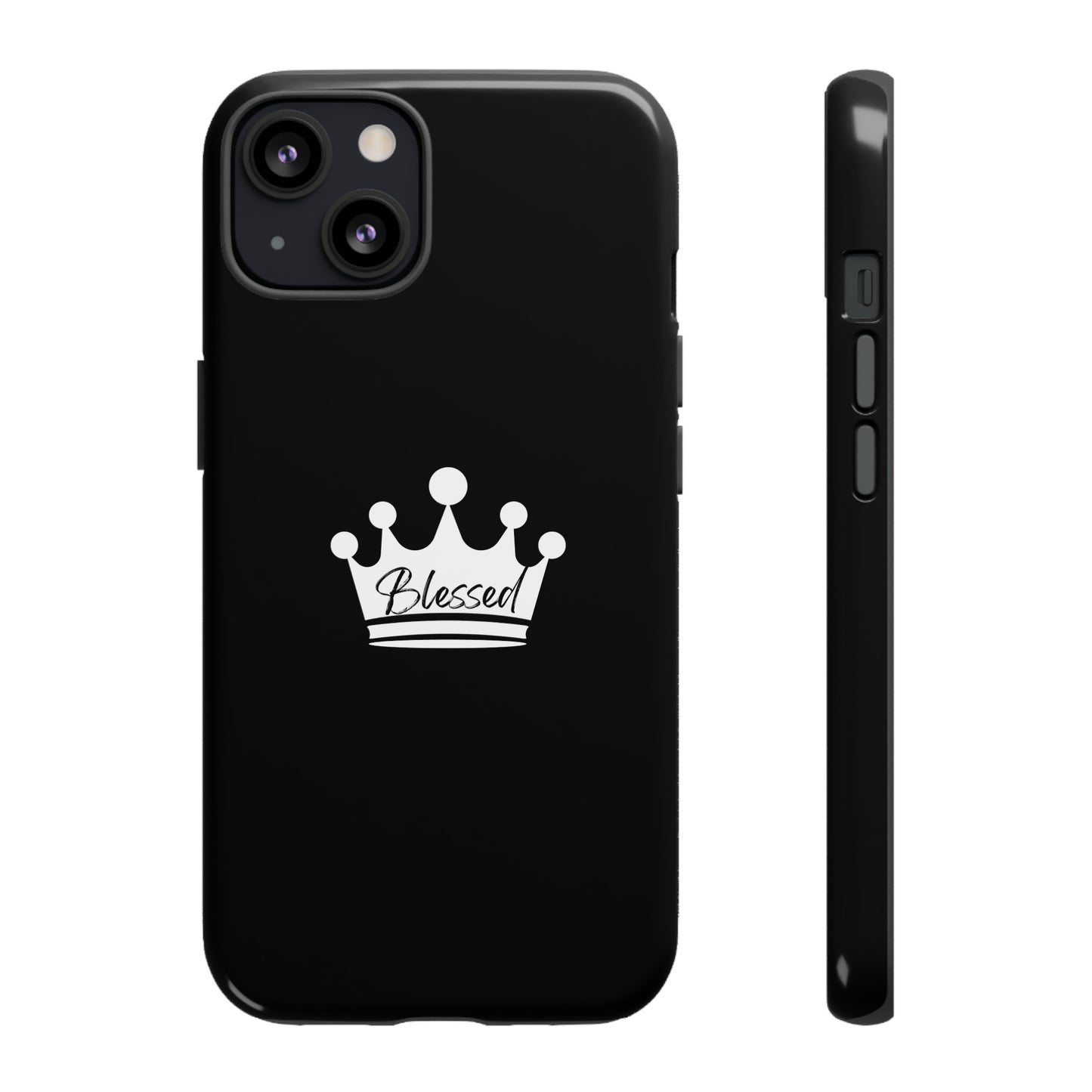 Blessed w/Crown Tough, Samsung, iPhone 15, 14, 13 pro max case, iPhone Tough Phone Case, Popular Phone Cover, Everyday Phone Cases, Tough Case
