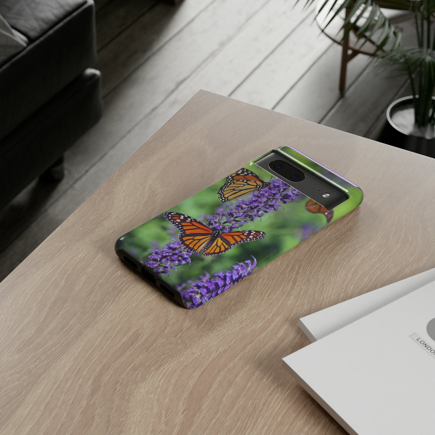 Beautiful Butterfly w/Green Background Phone Case, Samsung Galaxy, iPhone 15, 14, 13 pro max case, iPhone Tough Phone Case, Popular Phone Cover, Everyday Phone Cases, Tough Case